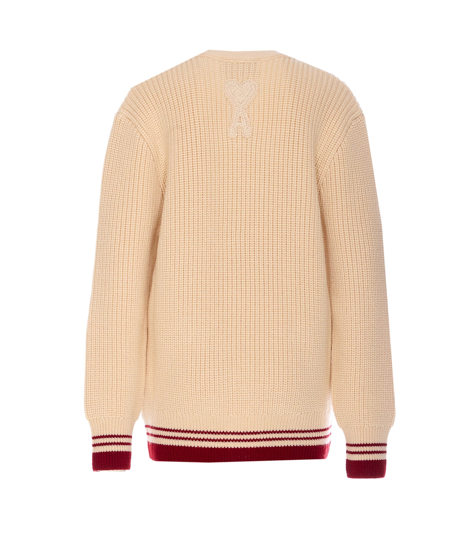 AMI ALEXANDRE MATTIUSSI RIBBED CARDIGAN