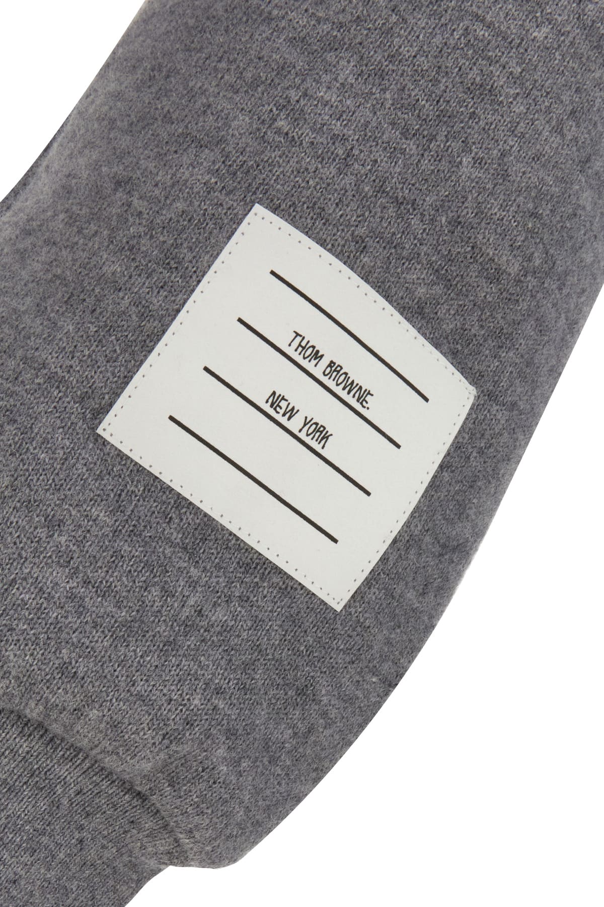 Shop Thom Browne Grey Wool Joggers In 055