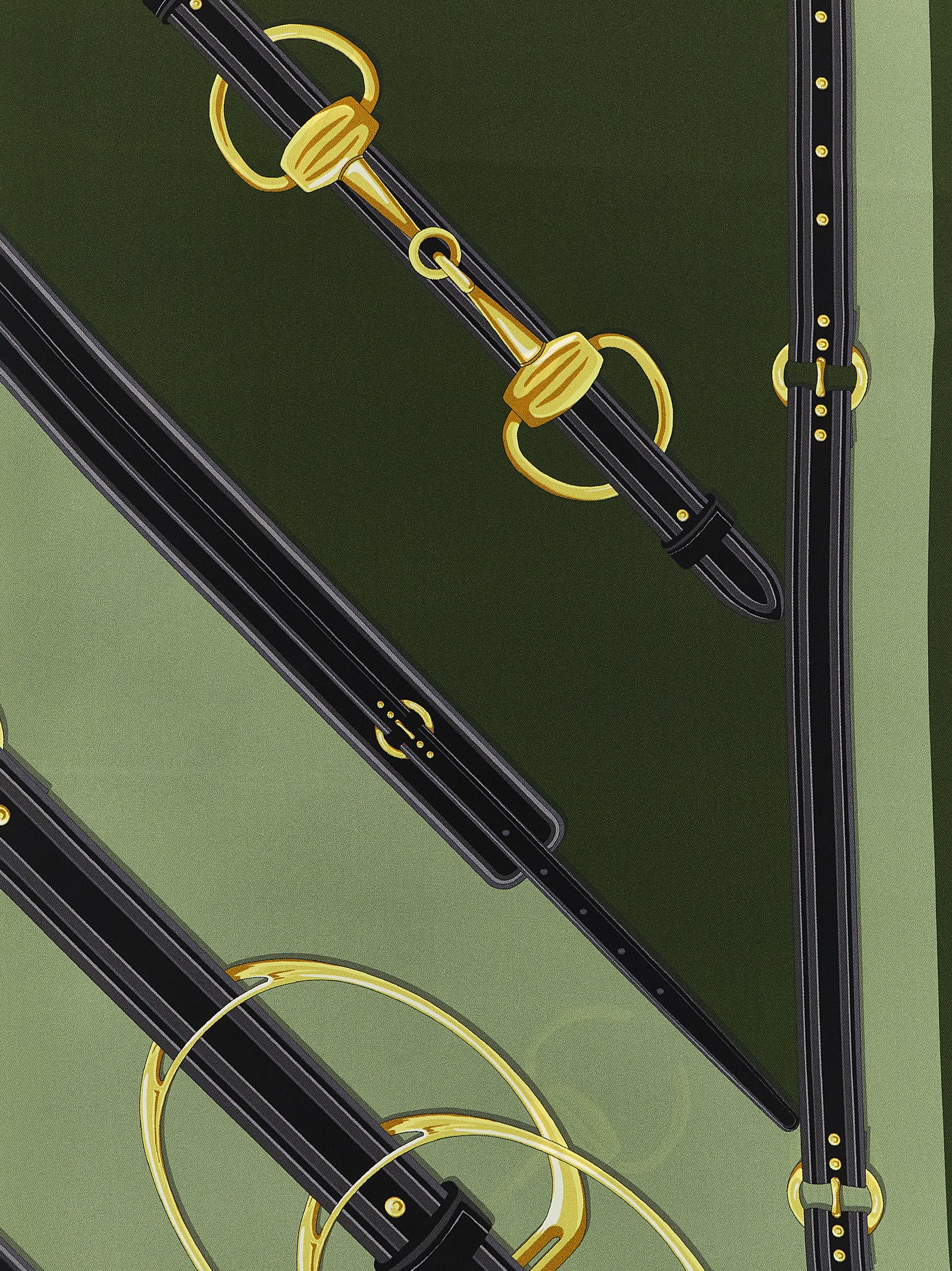 Gucci Silk Scarf Scarves And Foulards Green In Green