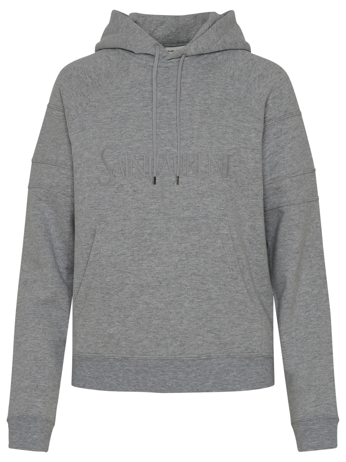 Shop Saint Laurent Gray Cotton Sweatshirt