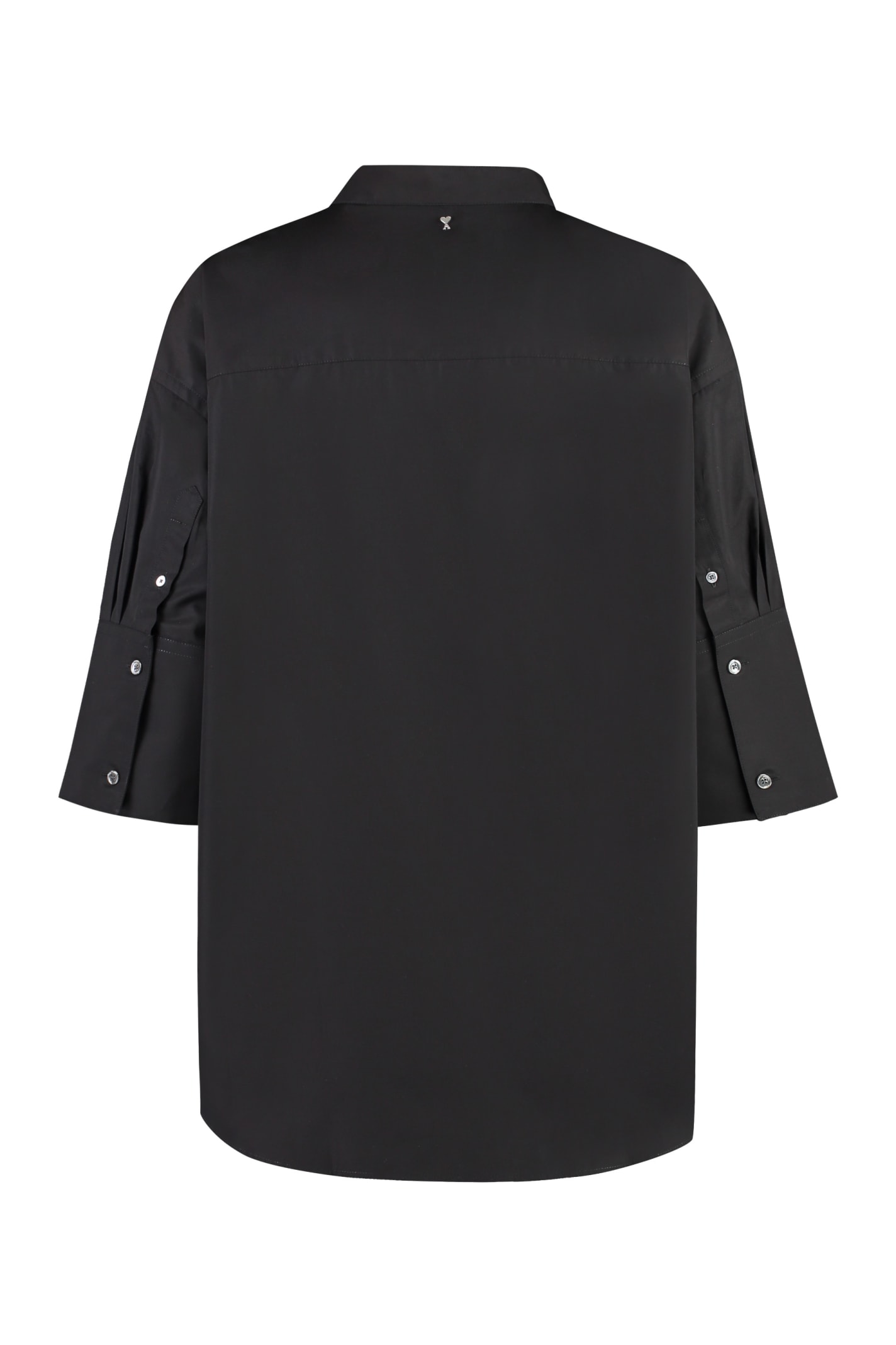Shop Ami Alexandre Mattiussi Cotton Shirt In Black