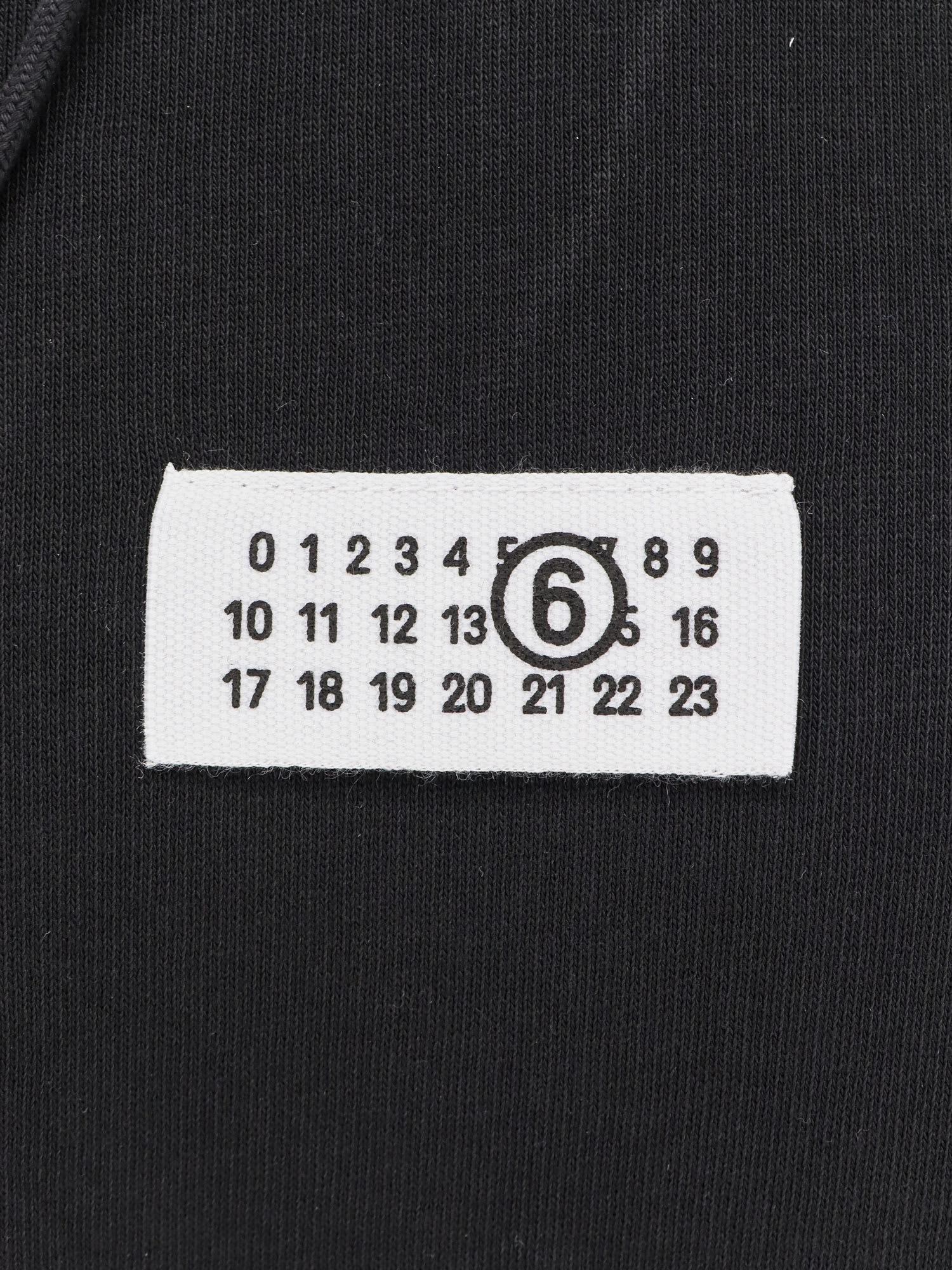Mm6 Maison Margiela Cotton Hooded Sweatshirt In Black