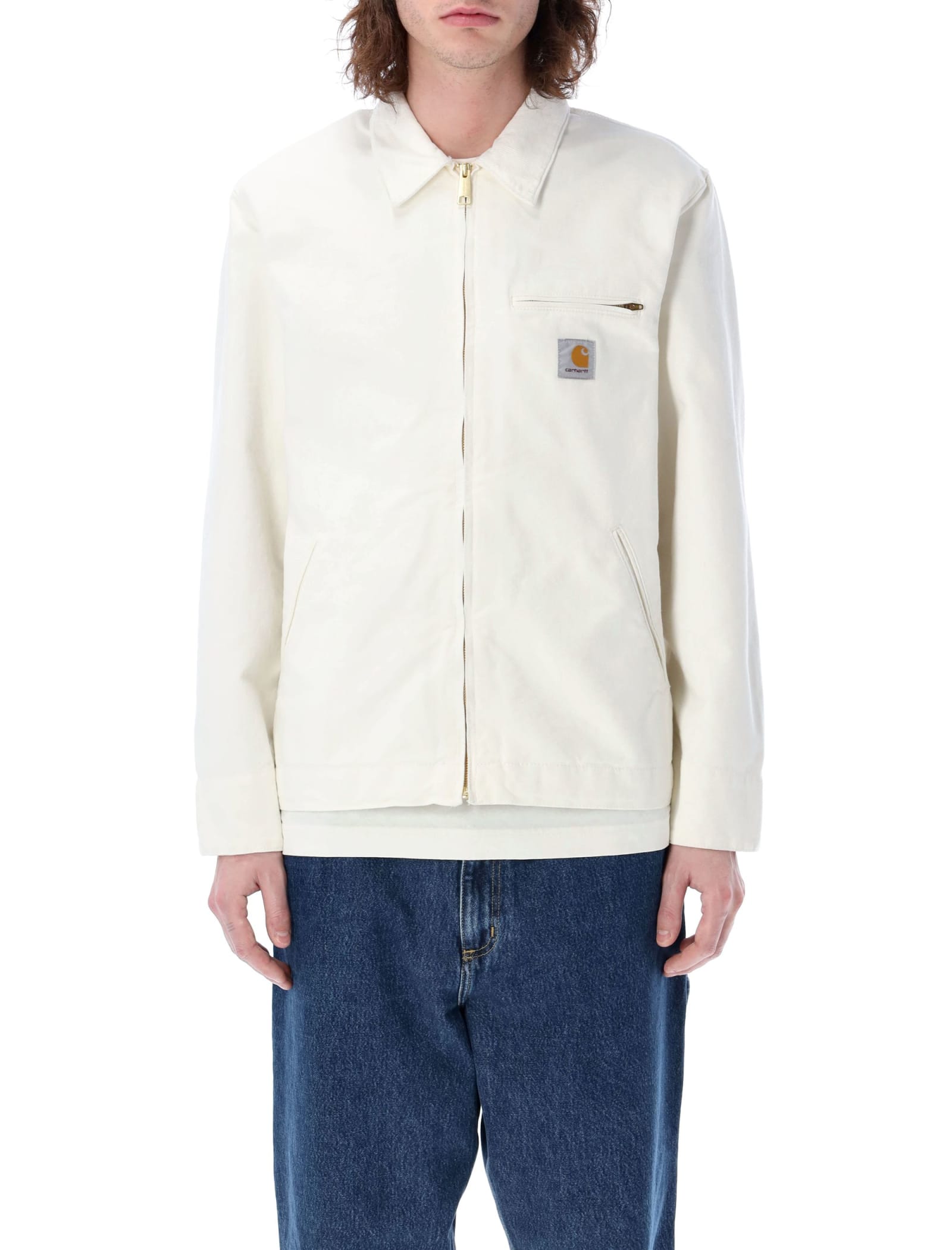 Carhartt Og Detroit Puffer Jackets White In Wax