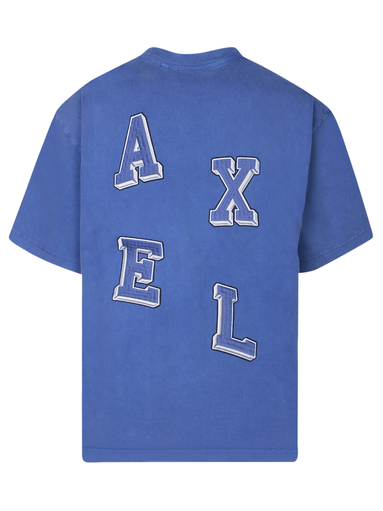 Shop Axel Arigato Typo Blue T-shirt