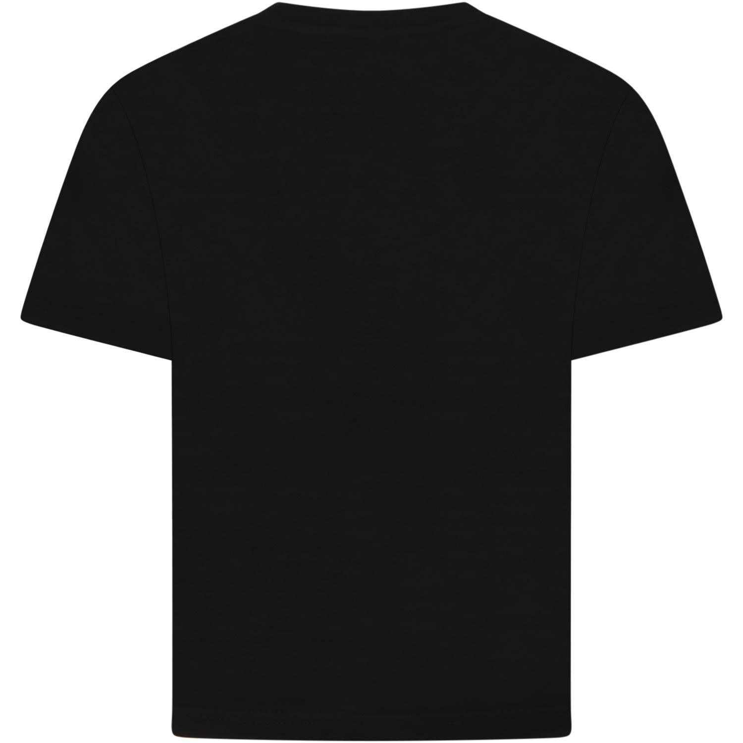 Shop Dolce & Gabbana Black T-shirt For Kids With Logos In Nero