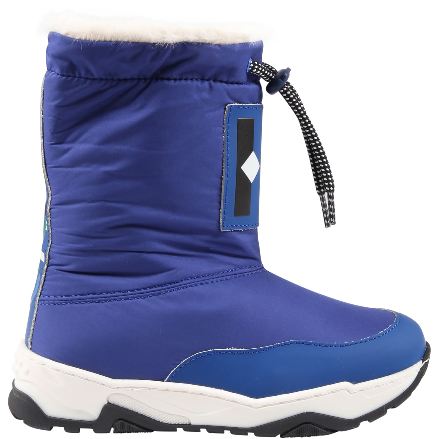 Kenzo Kids' Blue Boots For Boy With Logo