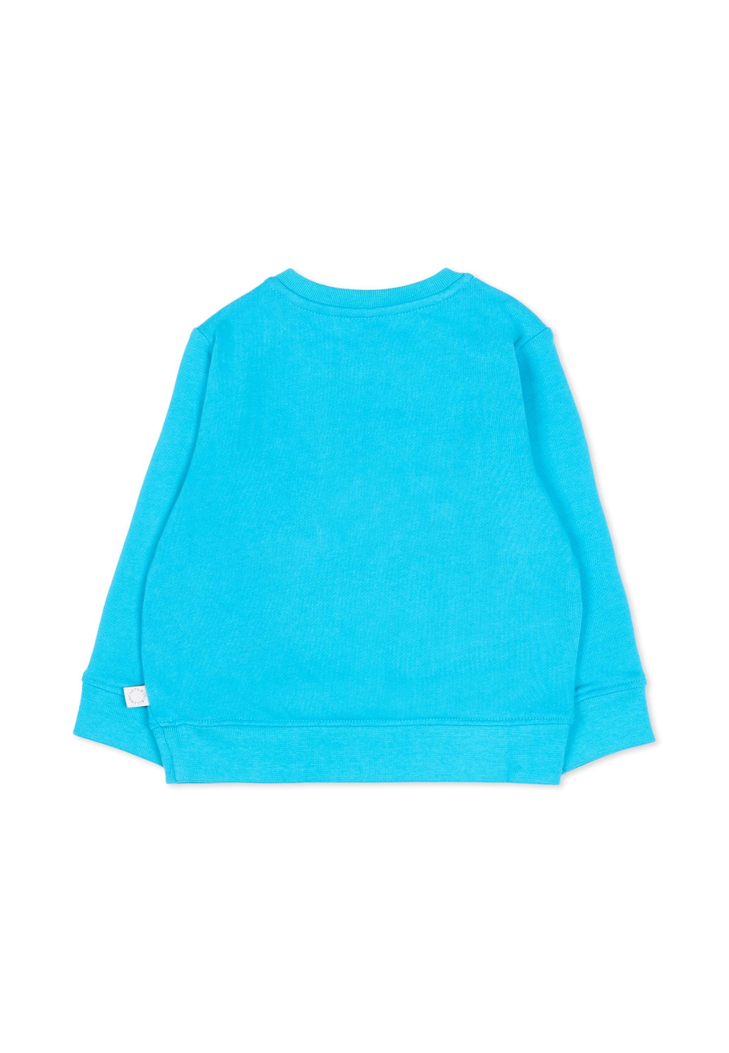 Stella Mccartney Blue Sweatshirt With Seagull For Baby Boy In Blue