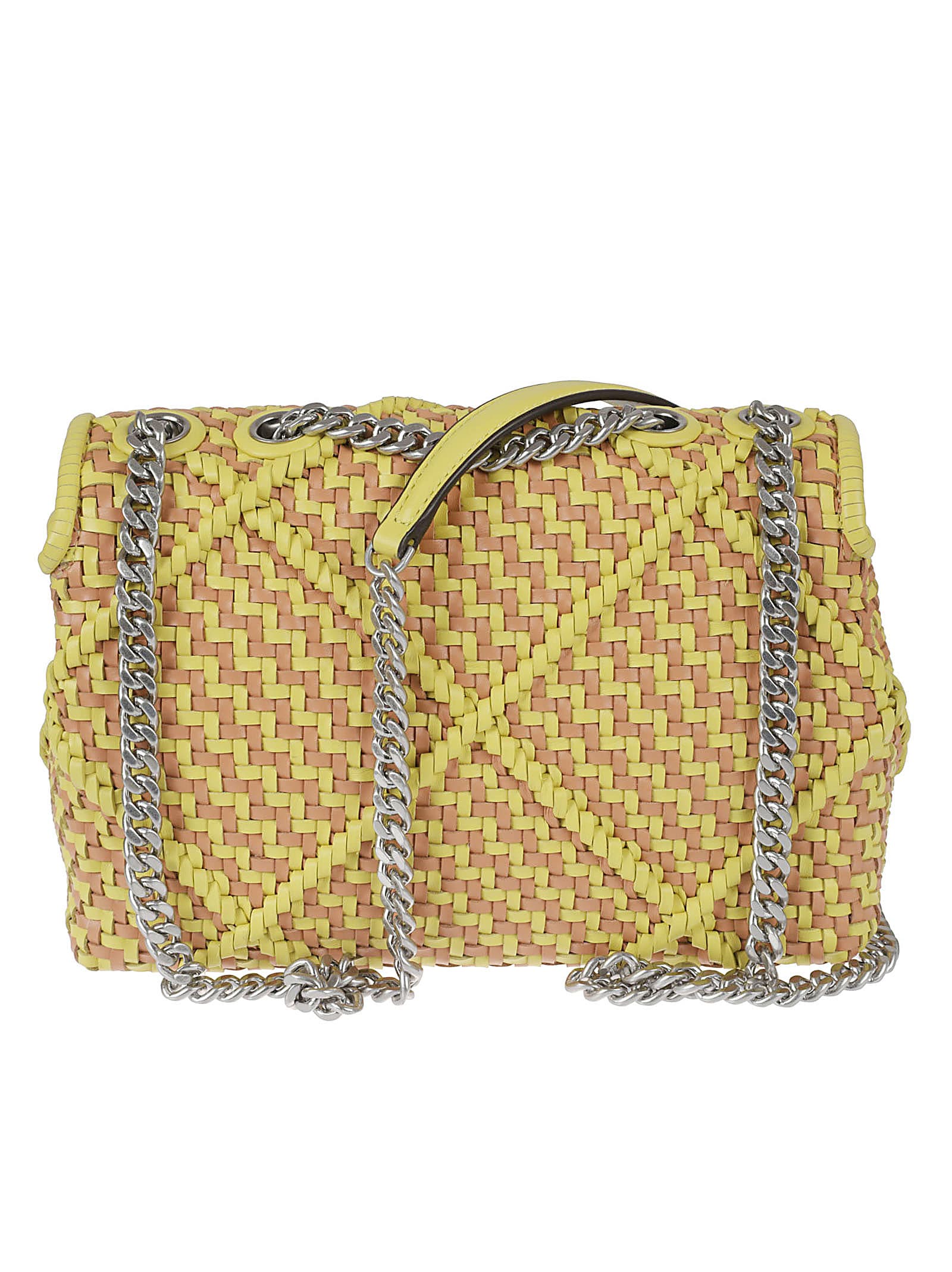 Shop Tory Burch Small Kria Diamond Woven Shoulder Bag