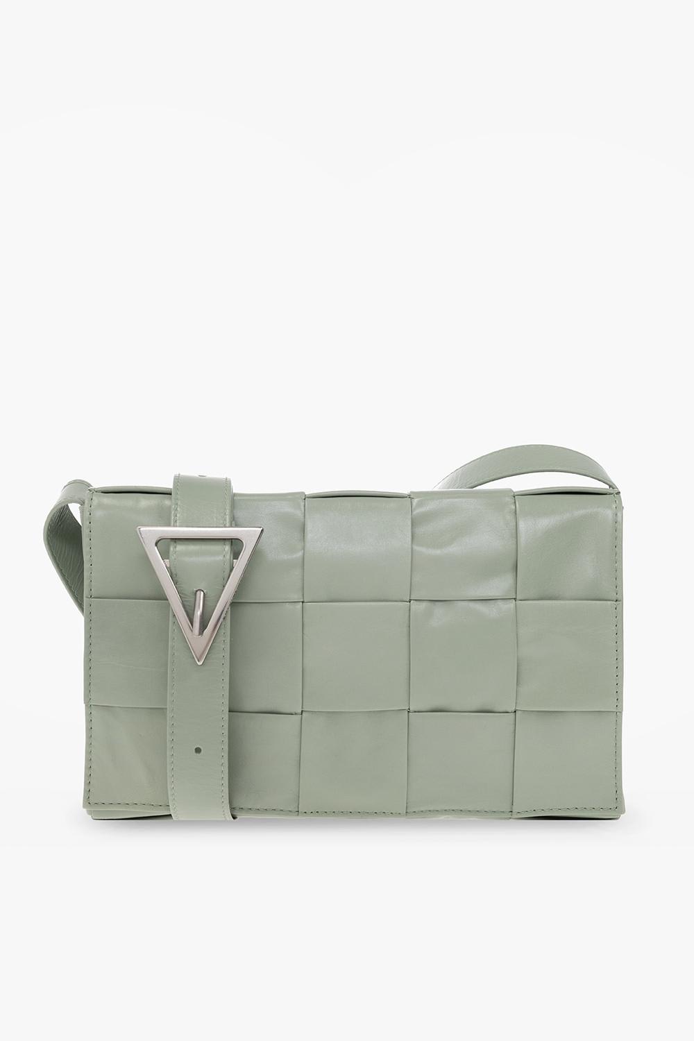 Bottega Veneta Cassette Small Shoulder Bag In Green