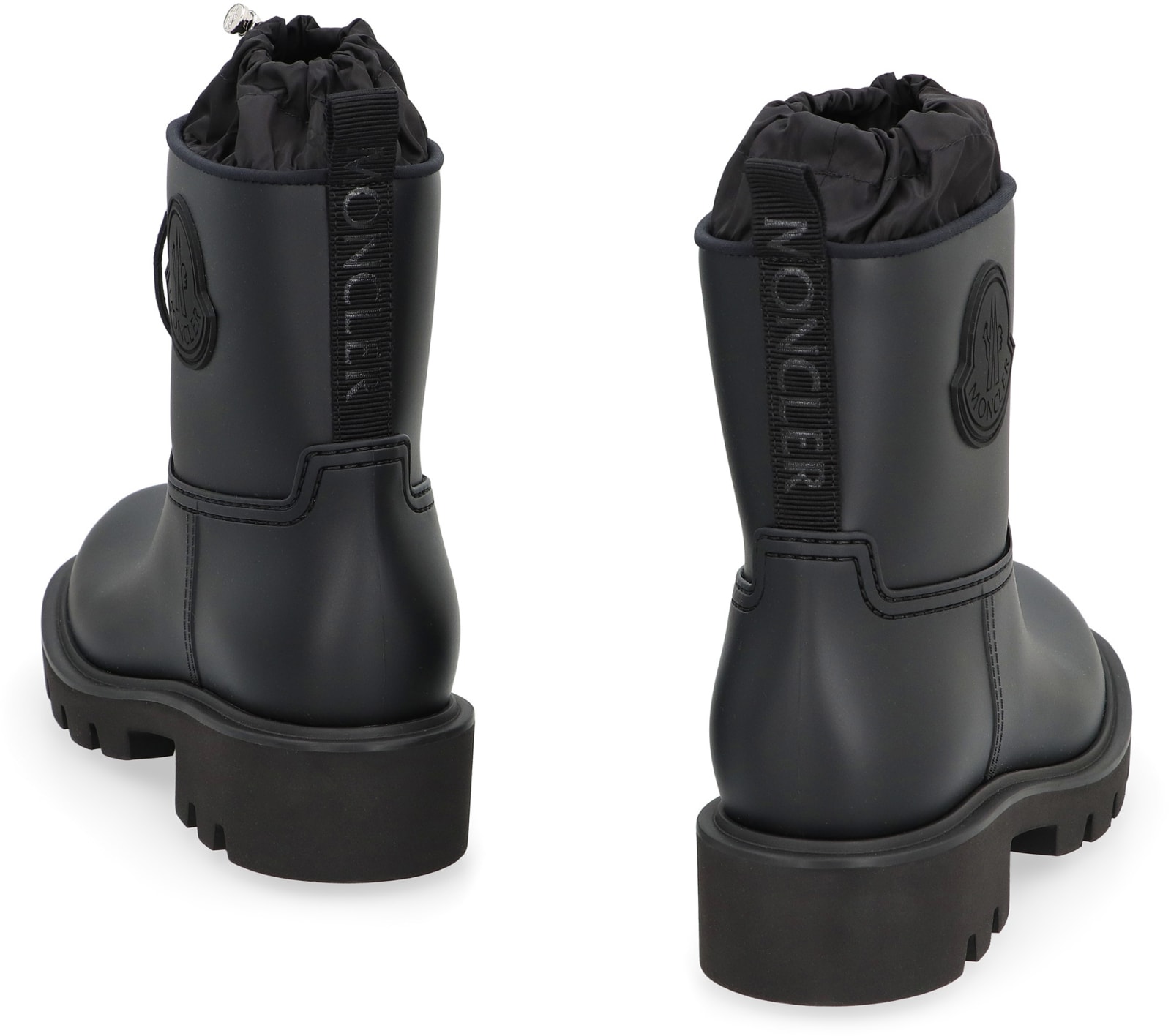 Shop Moncler Kickstream Rain Boots In Black