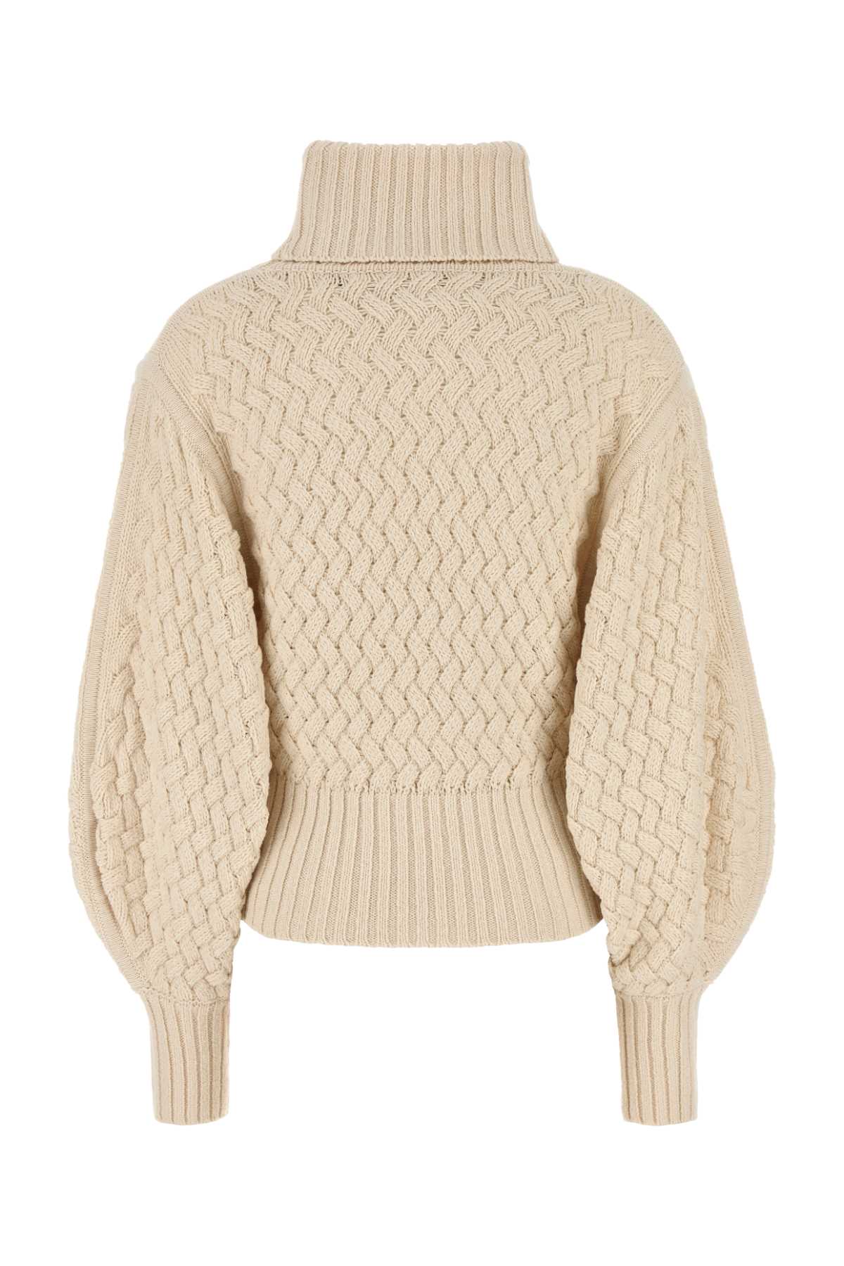 Shop Zimmermann Sand Wool Blend Illustration Sweater In Cream