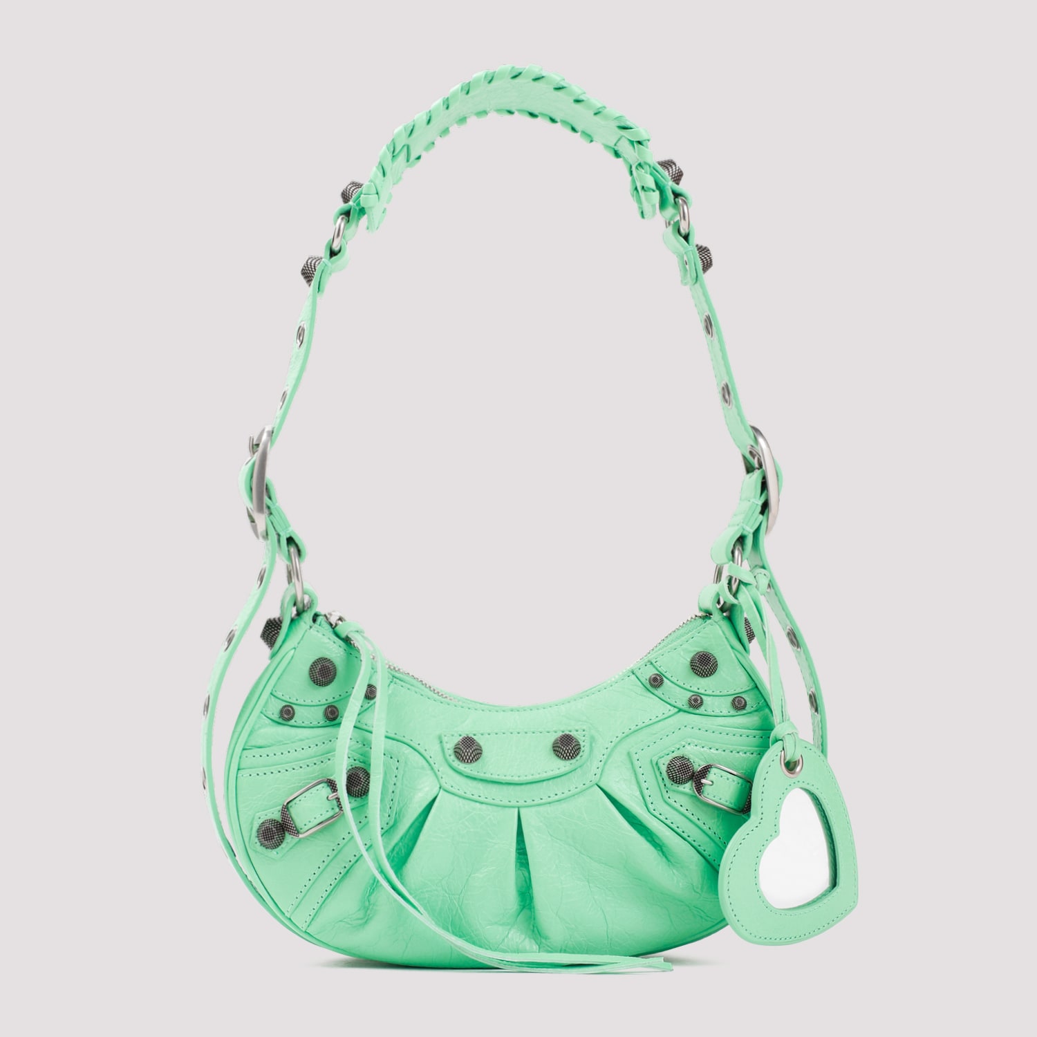 Shop Balenciaga Le Cagole Xs Shoulder Bag In Mint Green