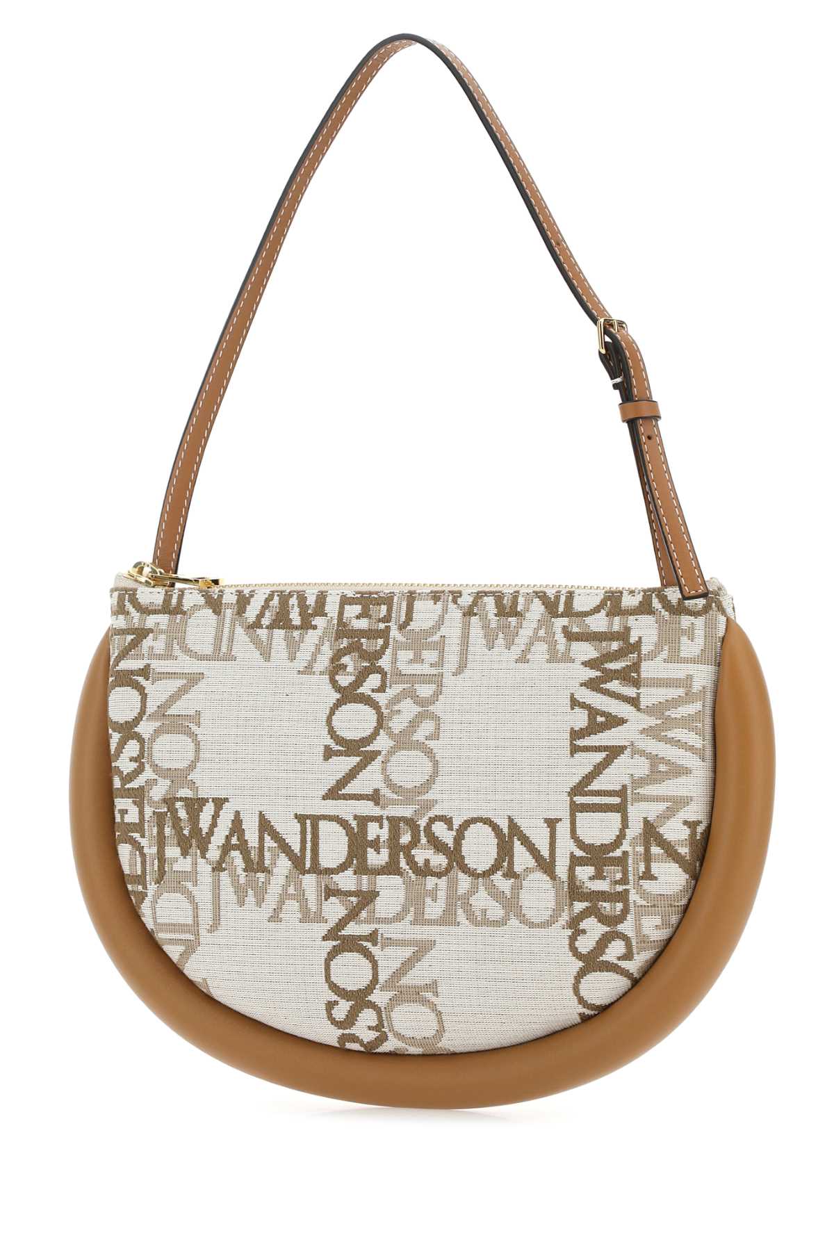 Shop Jw Anderson Embroidered Fabric Bumper Moon Shoulder Bag In 104