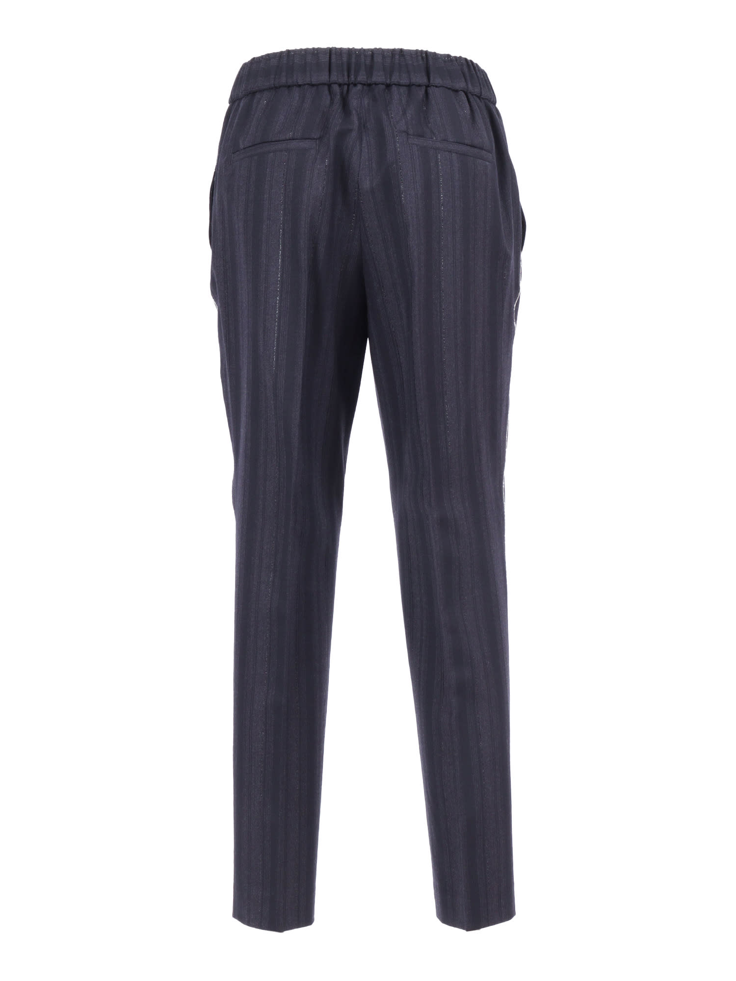 Peserico Tailored Trousers With Metallic Stripe In Multi