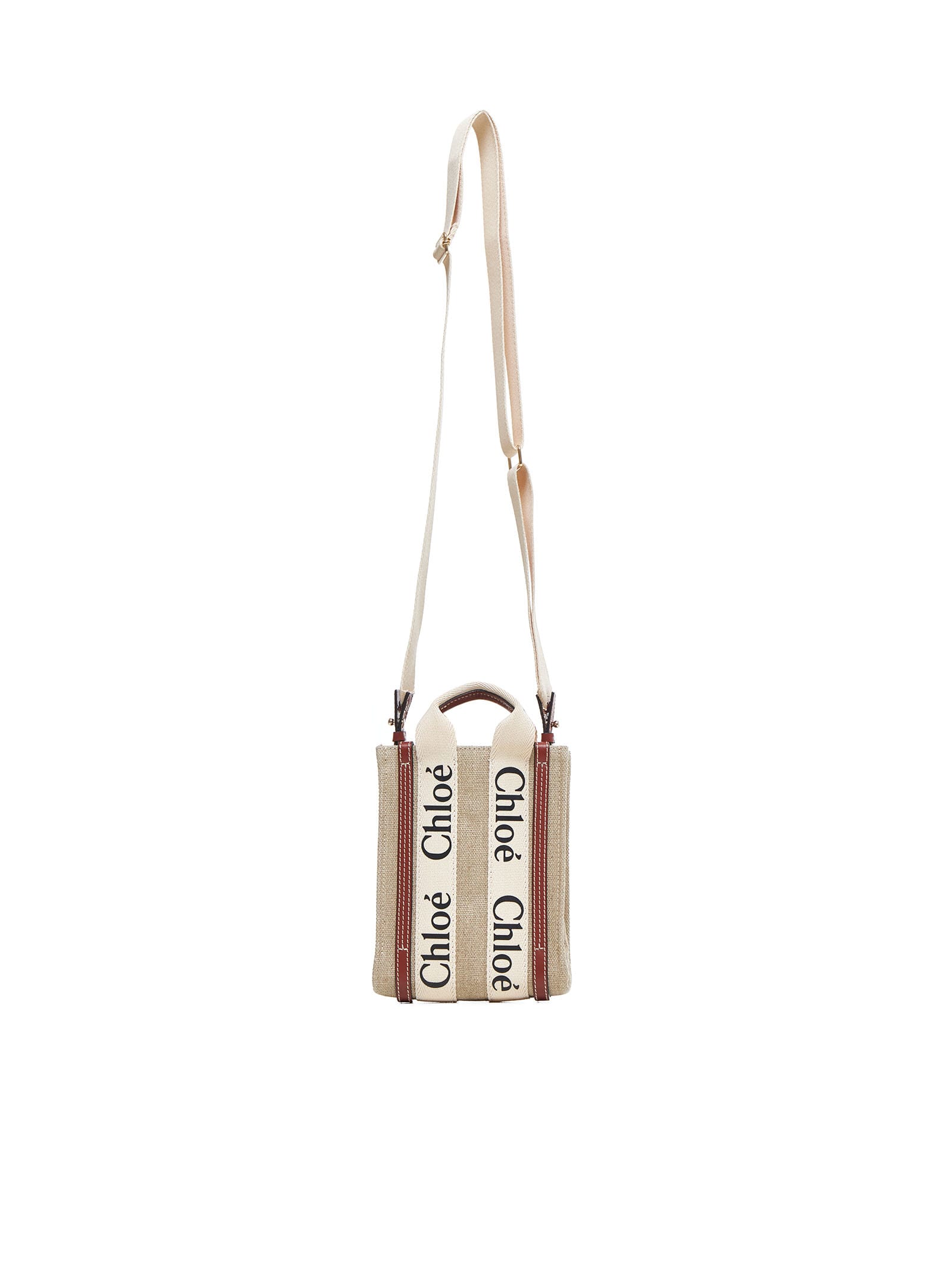 Shop Chloé Shoulder Bag In White-brown 1