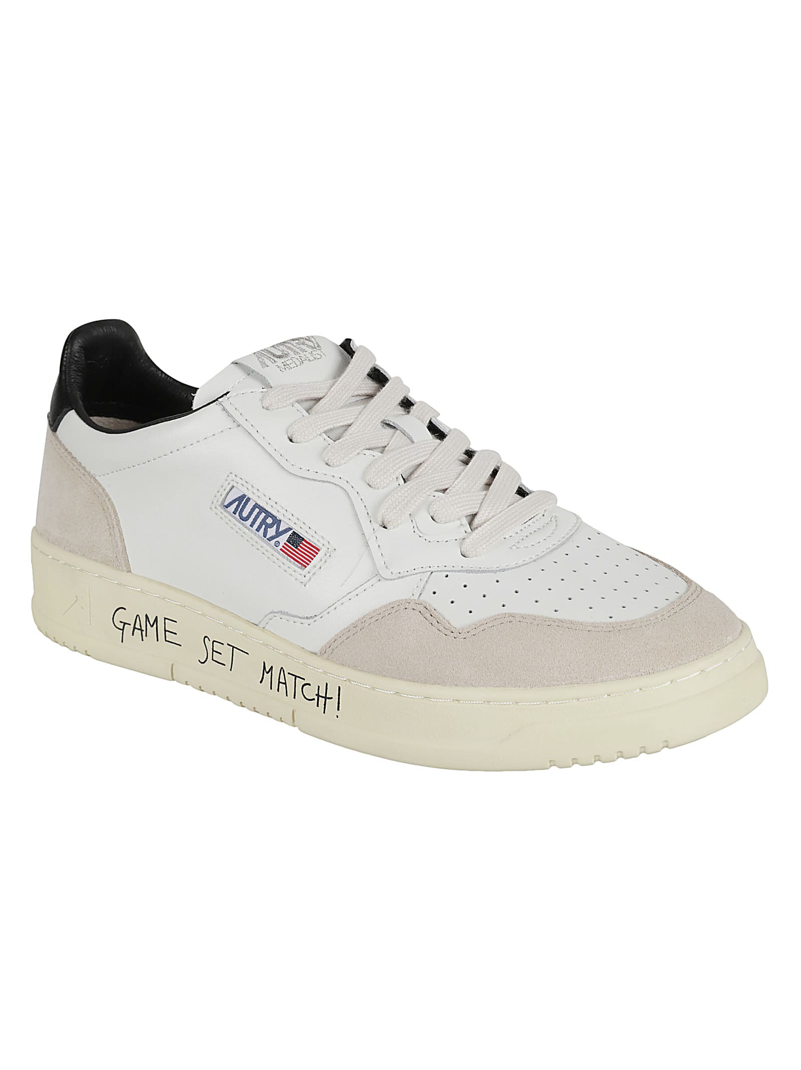 Shop Autry Medalist Low Sneakers In White/black