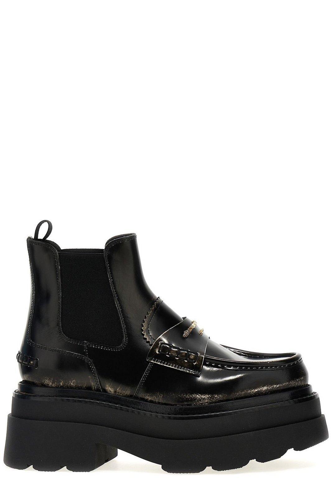 Shop Alexander Wang Carter Ankle Platform Ankle Boots In Black