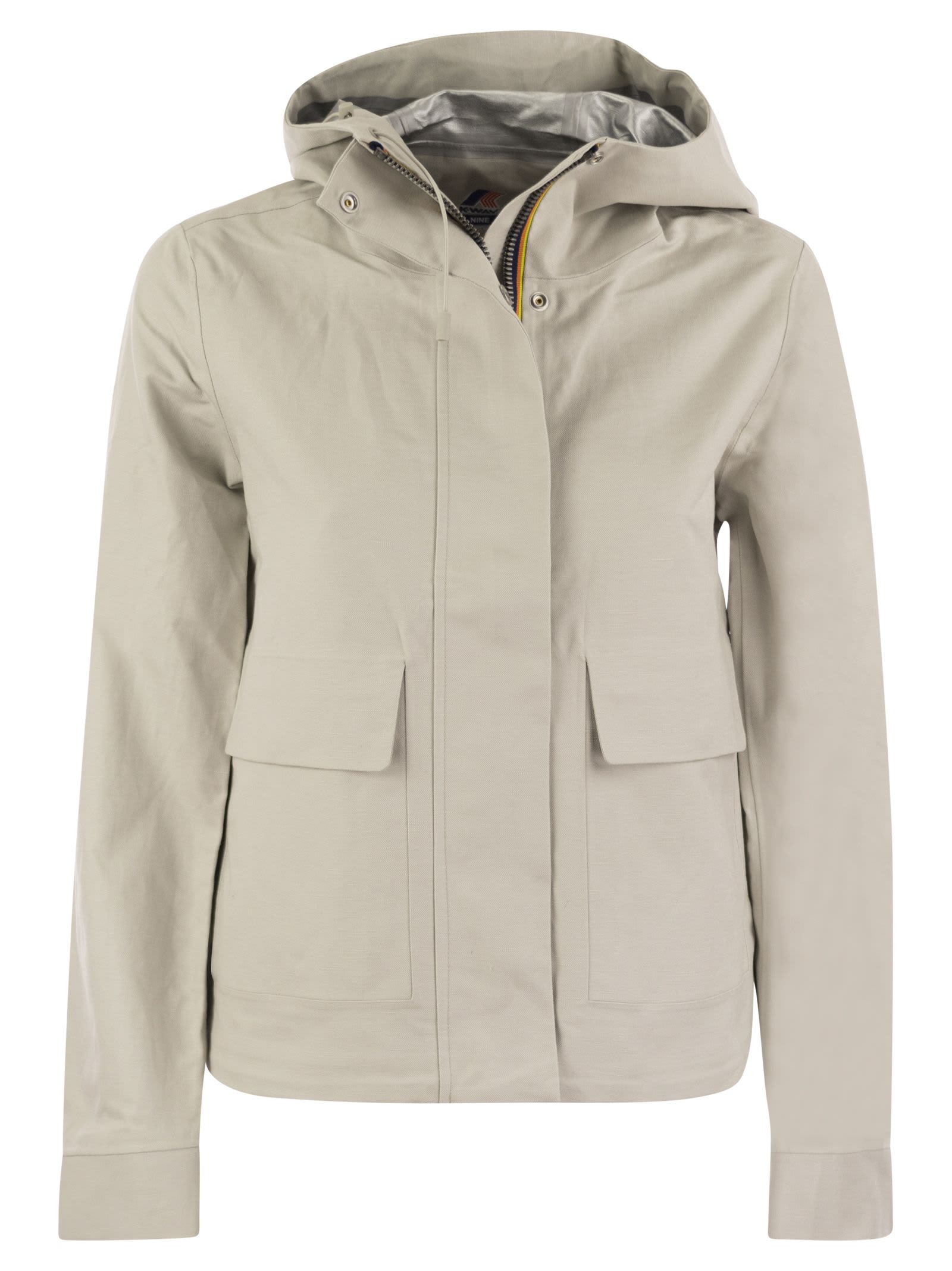 Shop K-way Sarthe - Hooded Jacket In Ice
