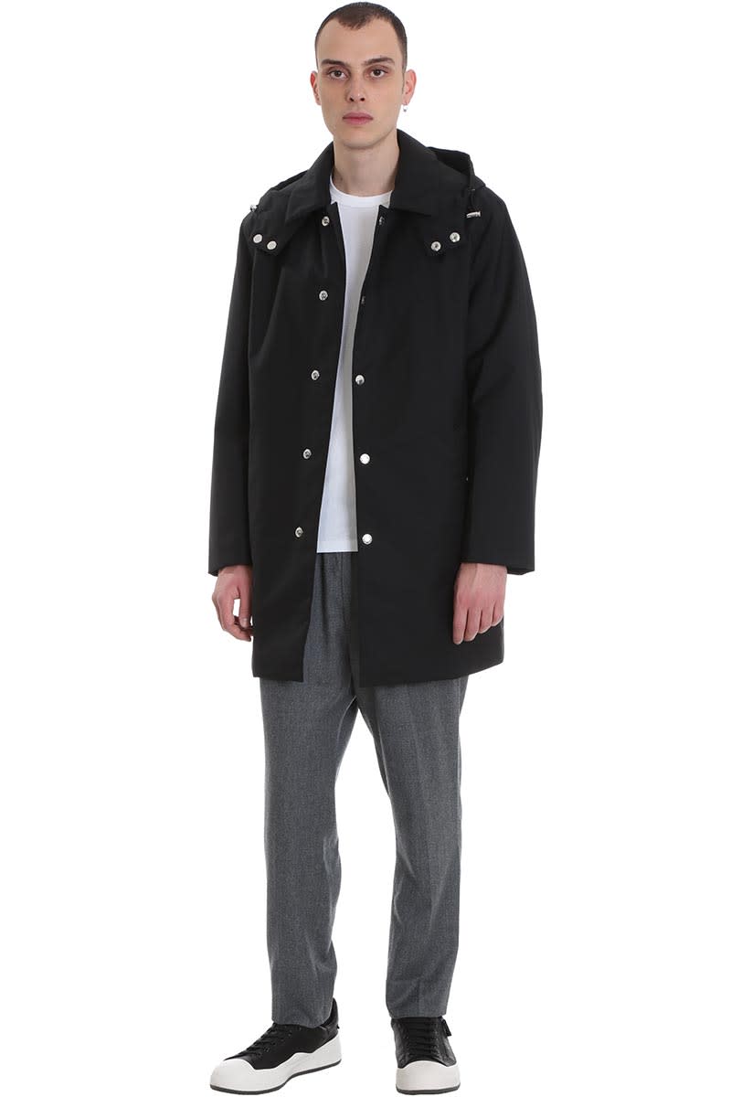 Mackintosh Mackintosh Dunoon Hood Coat In Black Polyester Black