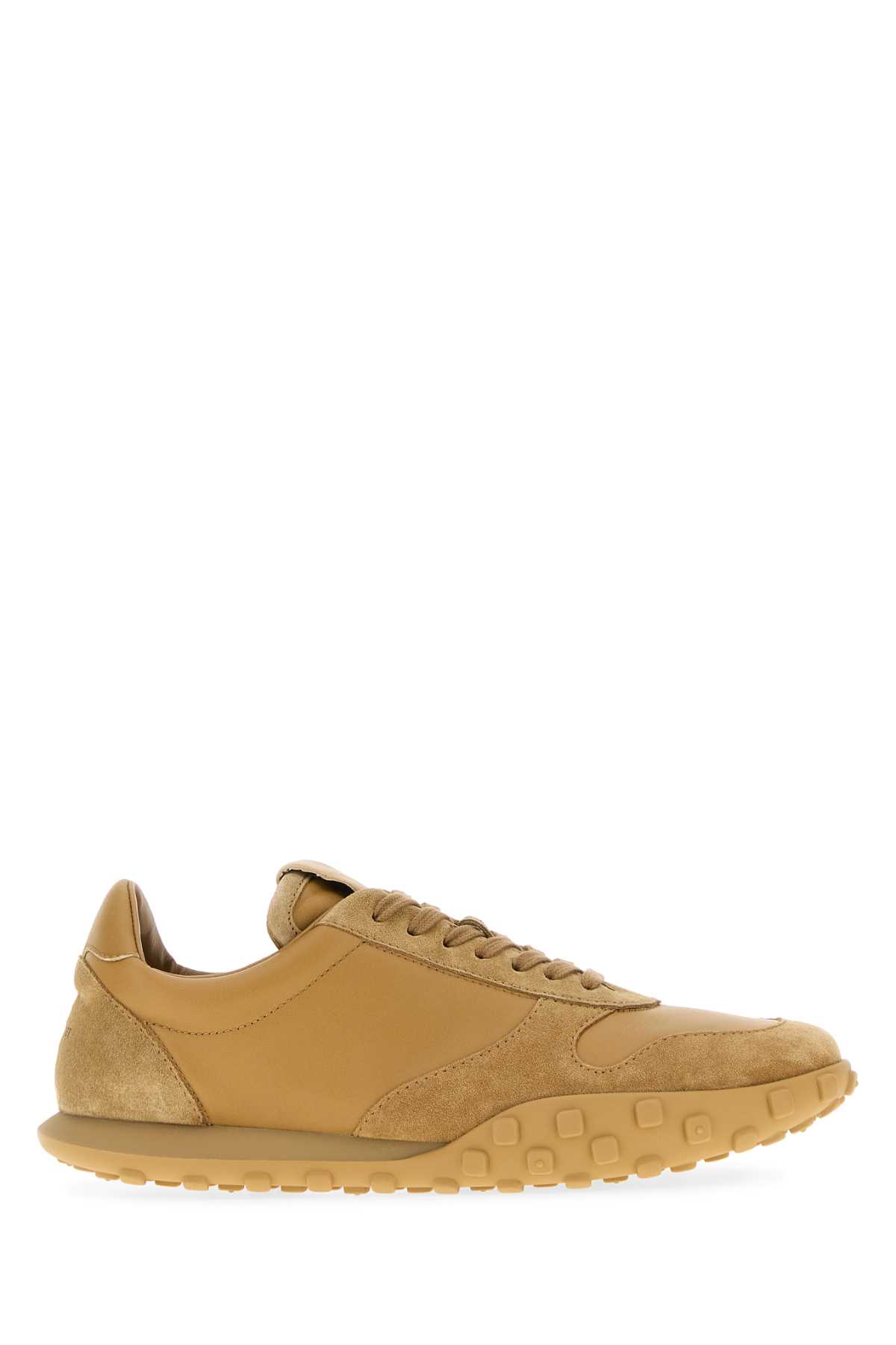 Jil Sander Camel Nappa Leather And Suede Moon Sneakers In Neutral