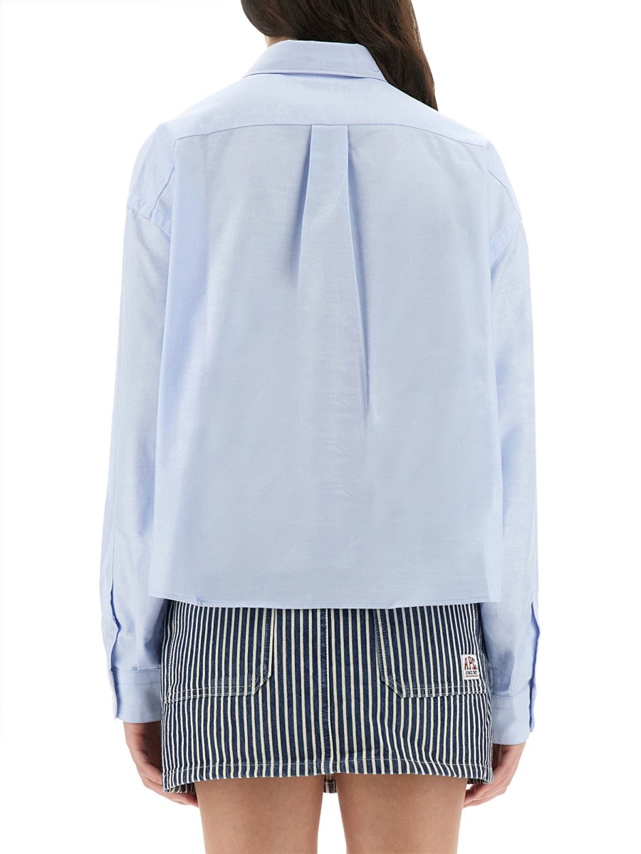 Apc A.p.c. Powder Blue Oxford Oversize Sophia Shirt In Blue