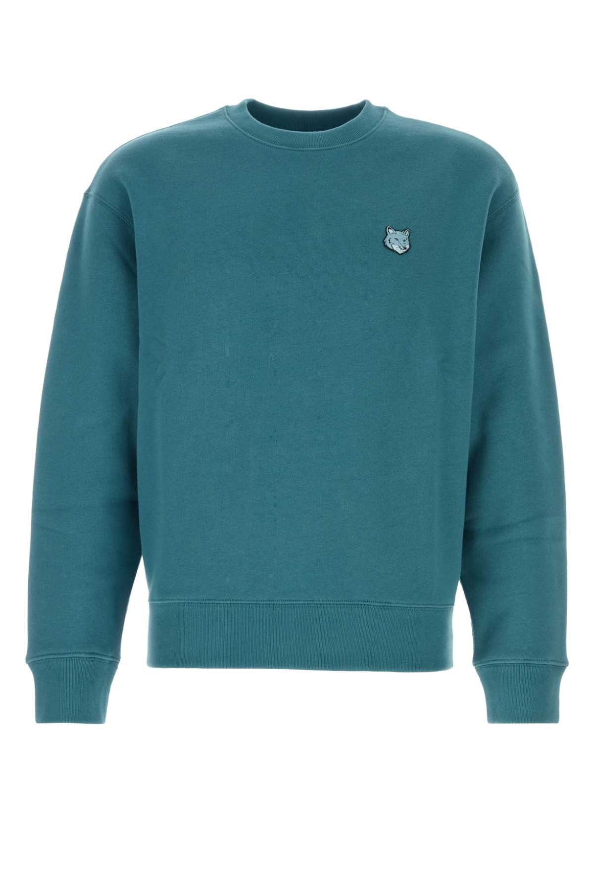 Shop Maison Kitsuné Air Force Blue Cotton Sweatshirt In Lakeblue