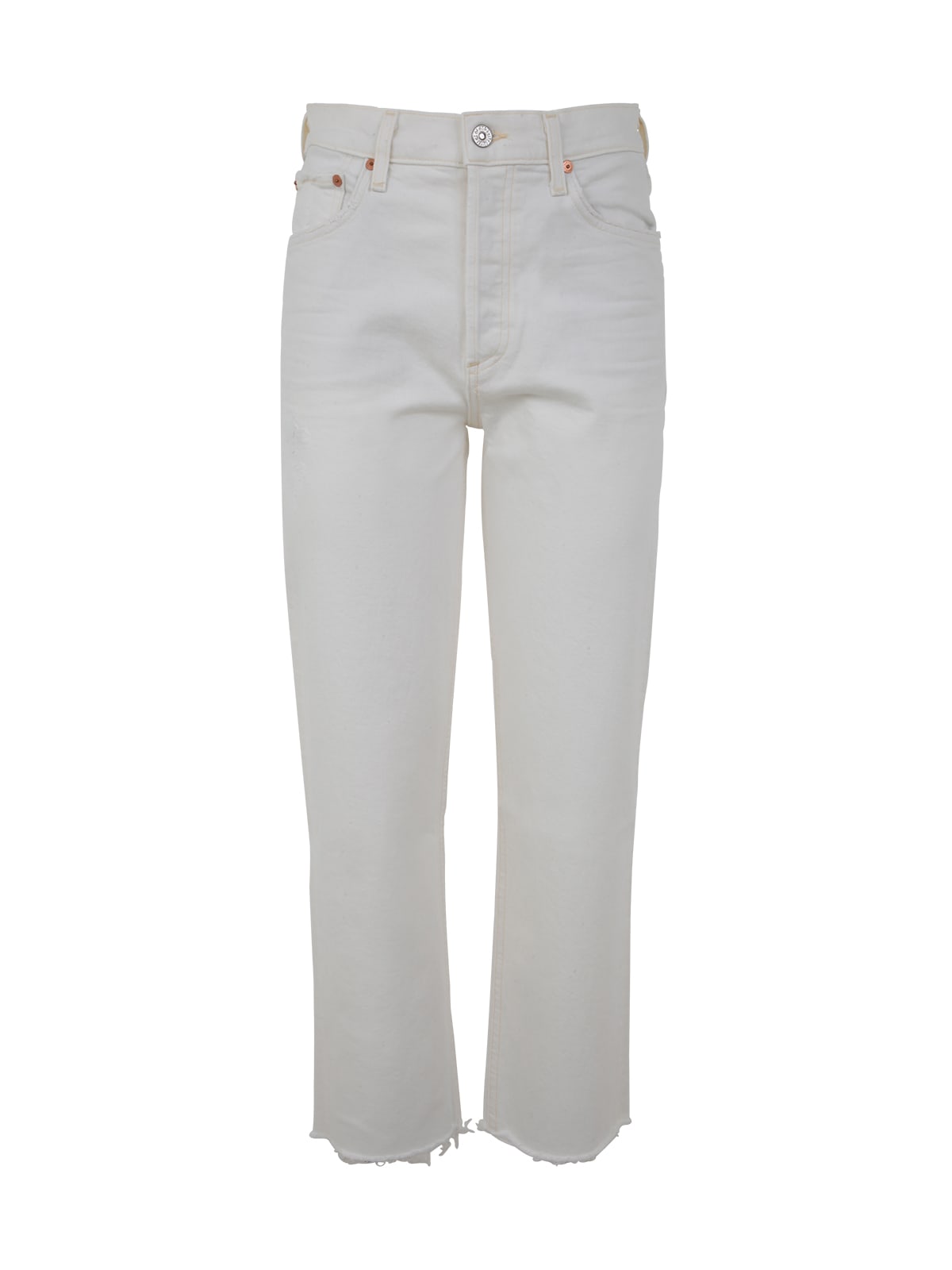 Shop Citizens Of Humanity Florence Wide Straight Jeans In Chntl Chantilly Soft White