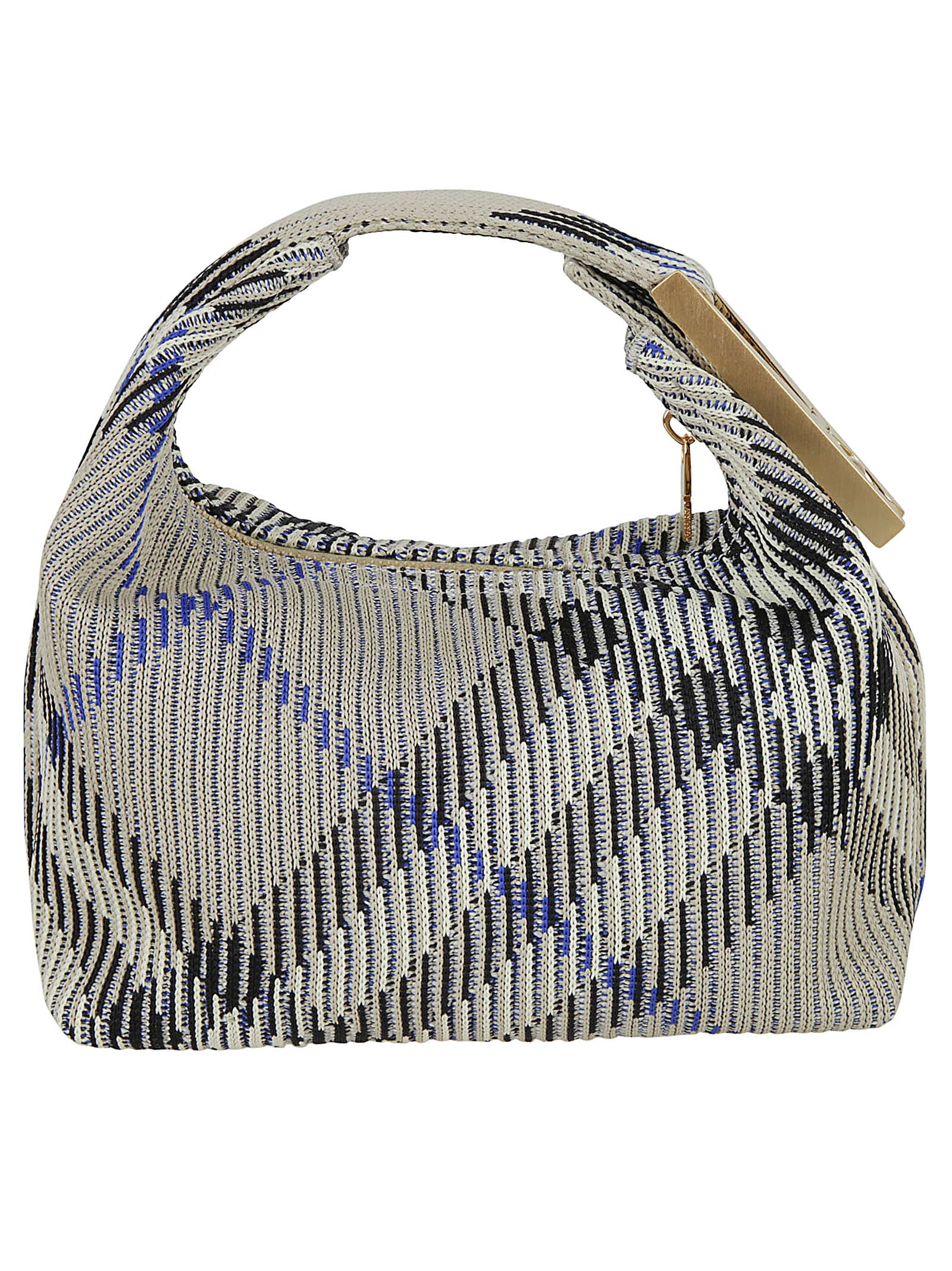 Shop Burberry Ribbed Knitted Tote In Beige