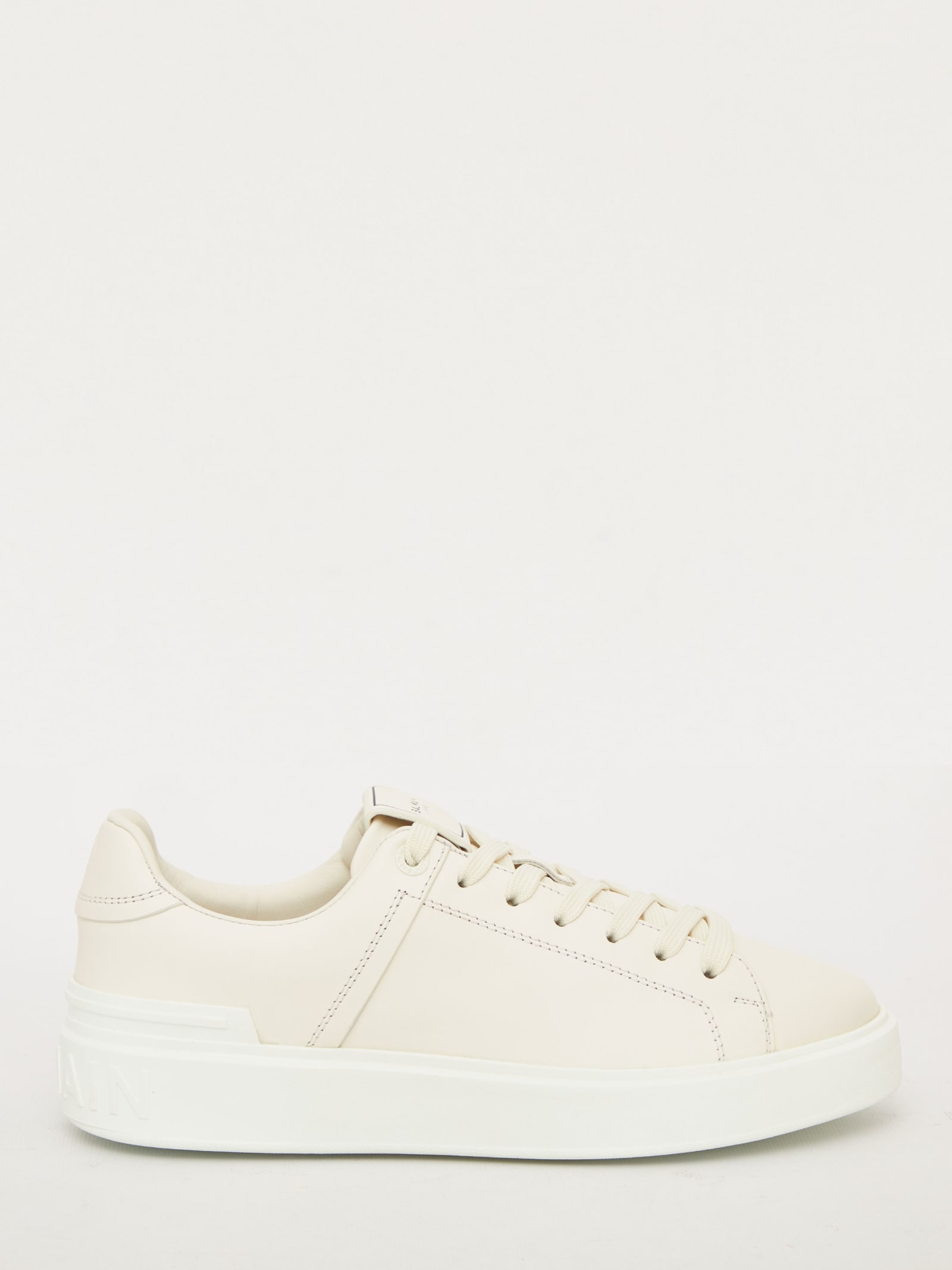 Balmain White Leather Sneakers