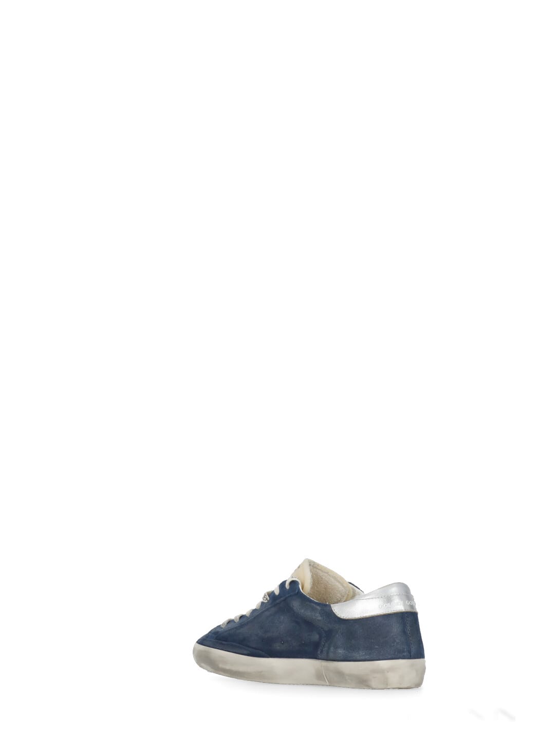 Golden Goose Super-star Suede Upper And Toe Foam In Blue