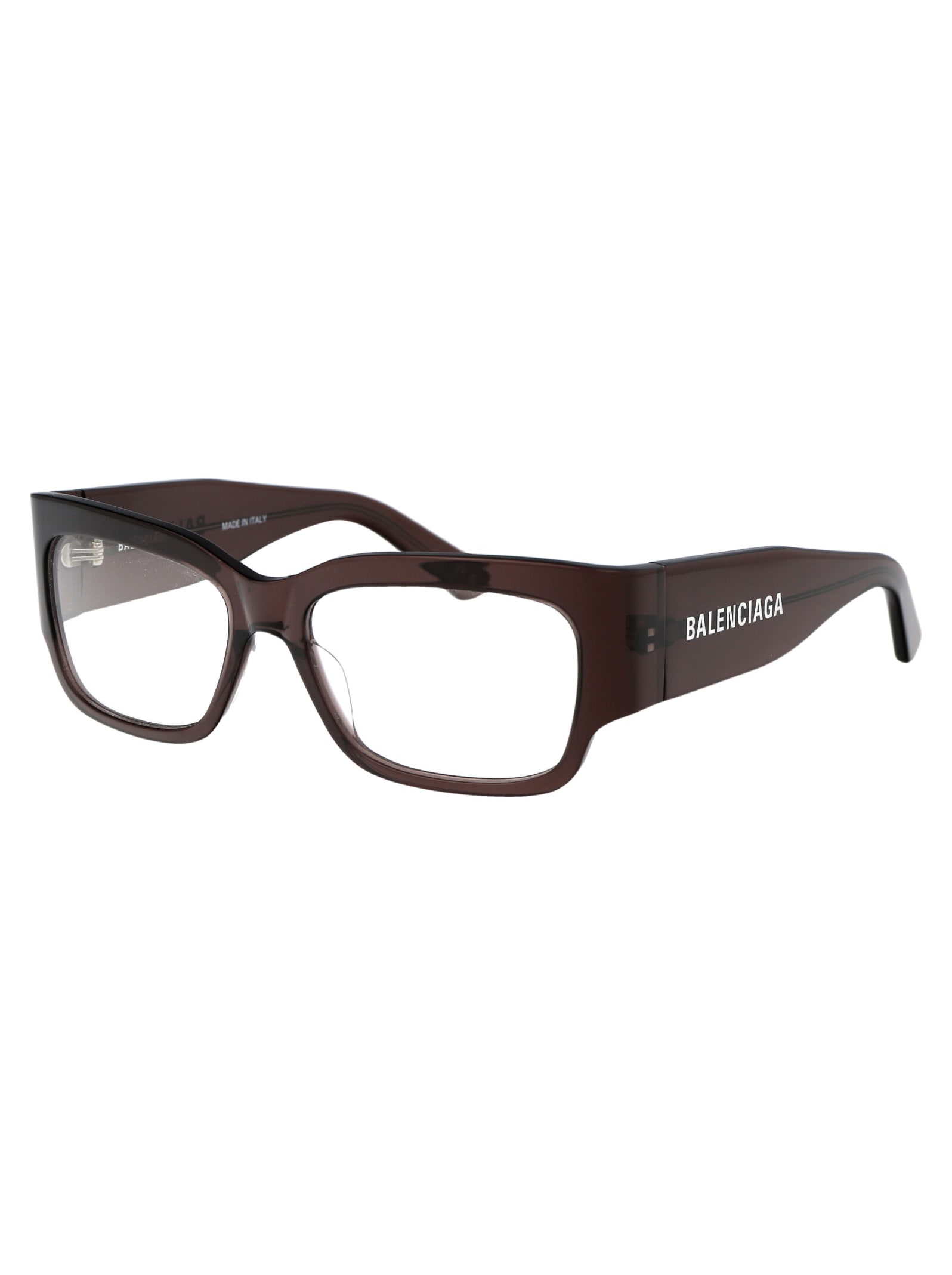 Shop Balenciaga Bb0332o Glasses In 005 Brown Brown Transparent