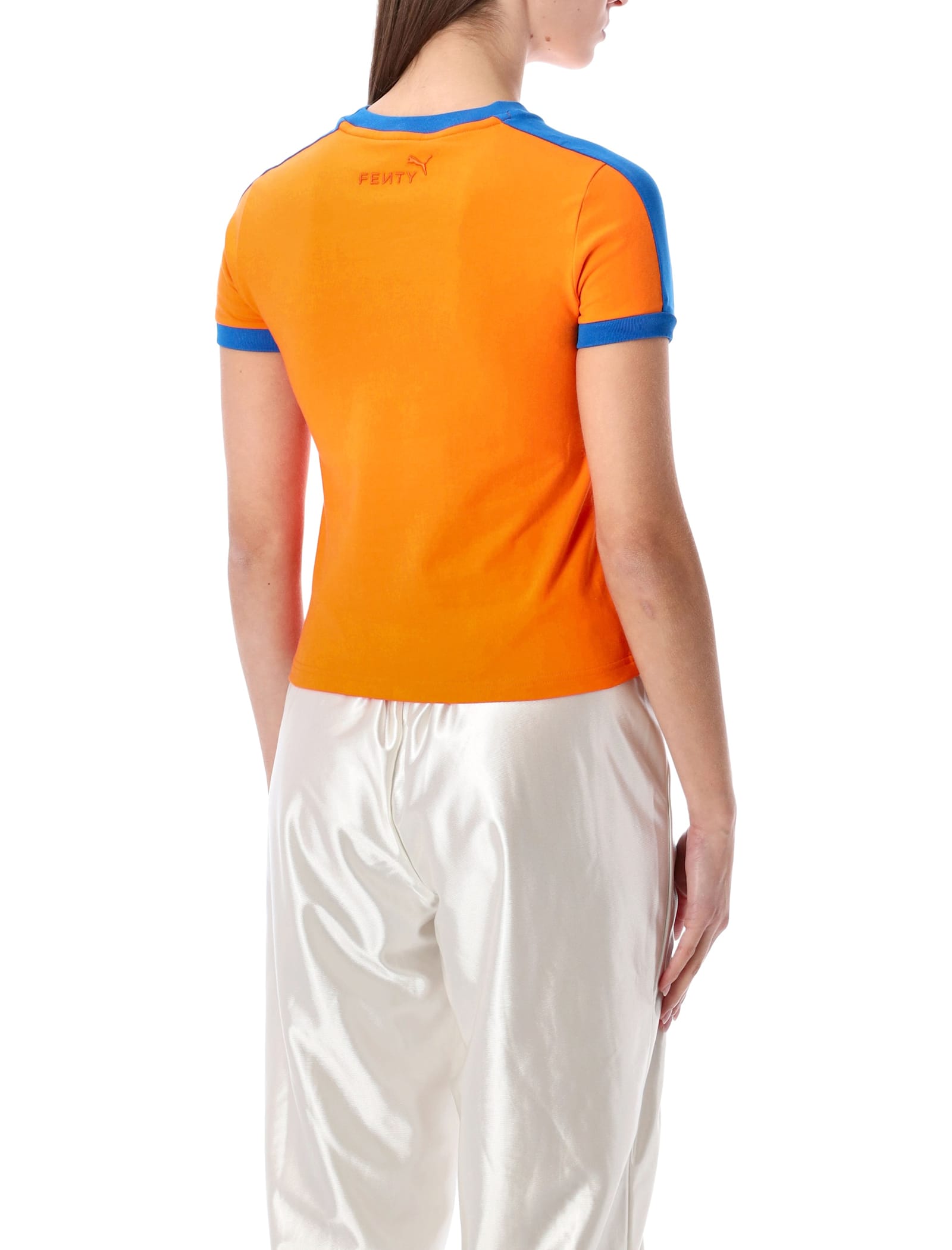 Puma X Fenty T7 Slim T-shirt In Orange