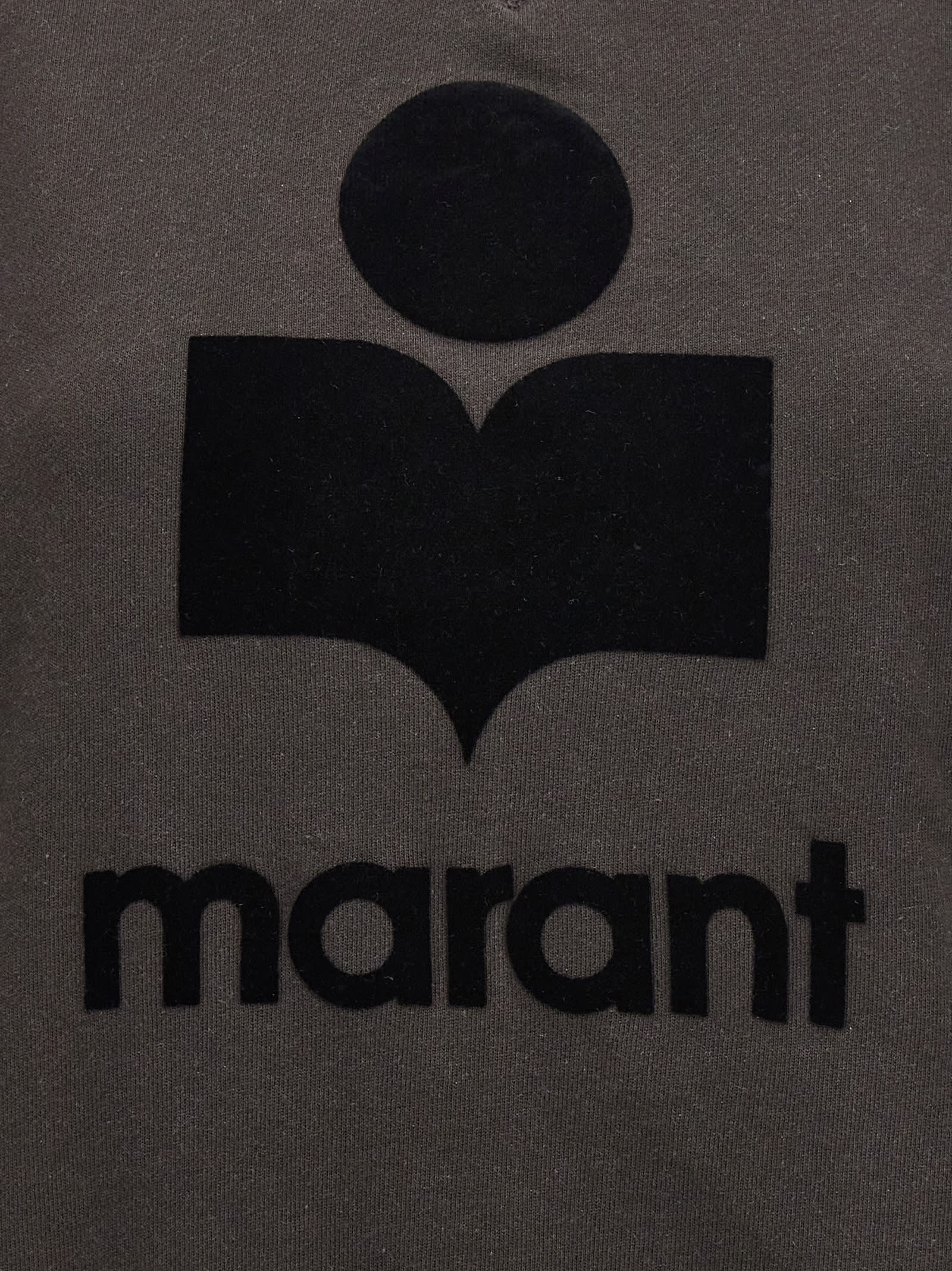 Isabel Marant Étoile Isabel Marant Etoile Moby Sweatshirt With Flocked Logo In Brown