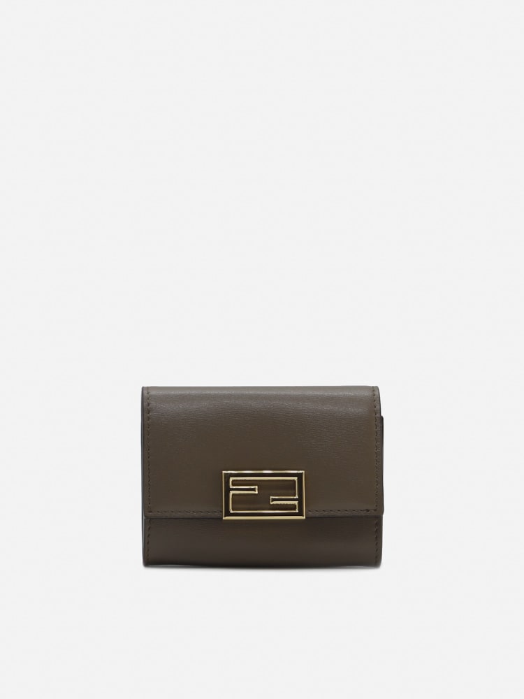 Fendi Leather Wallet With Ff Buckle