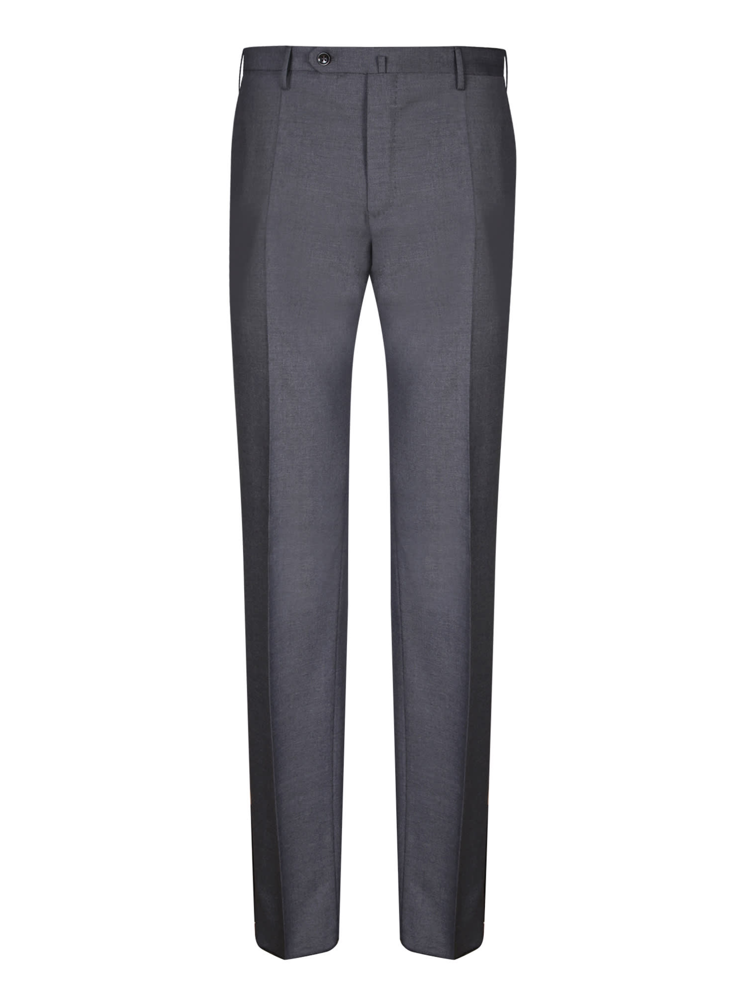 Shop Incotex Slim Fit Gray Trousers In Grey