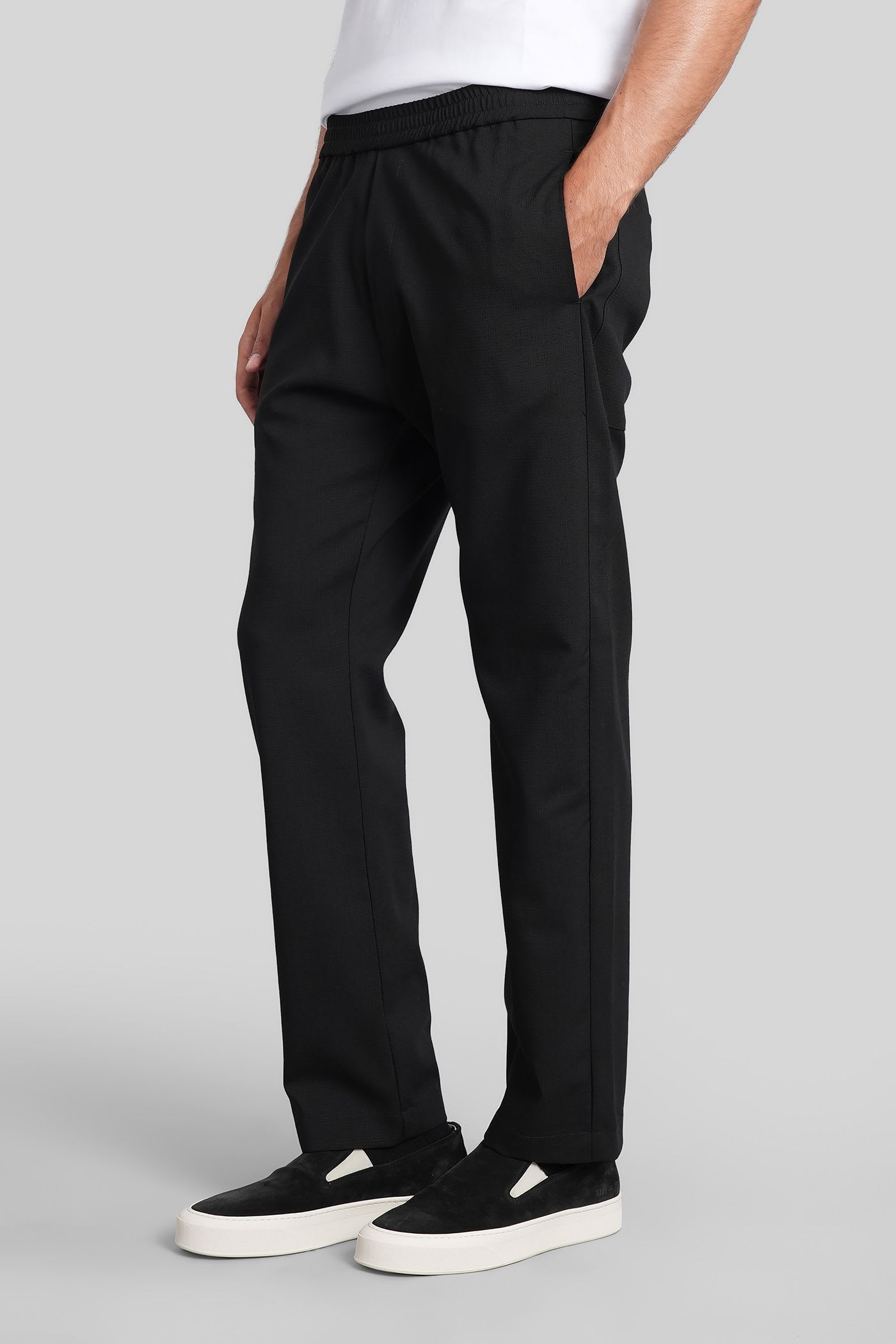 Barena Venezia Bativoga Pants In Black Wool In Black