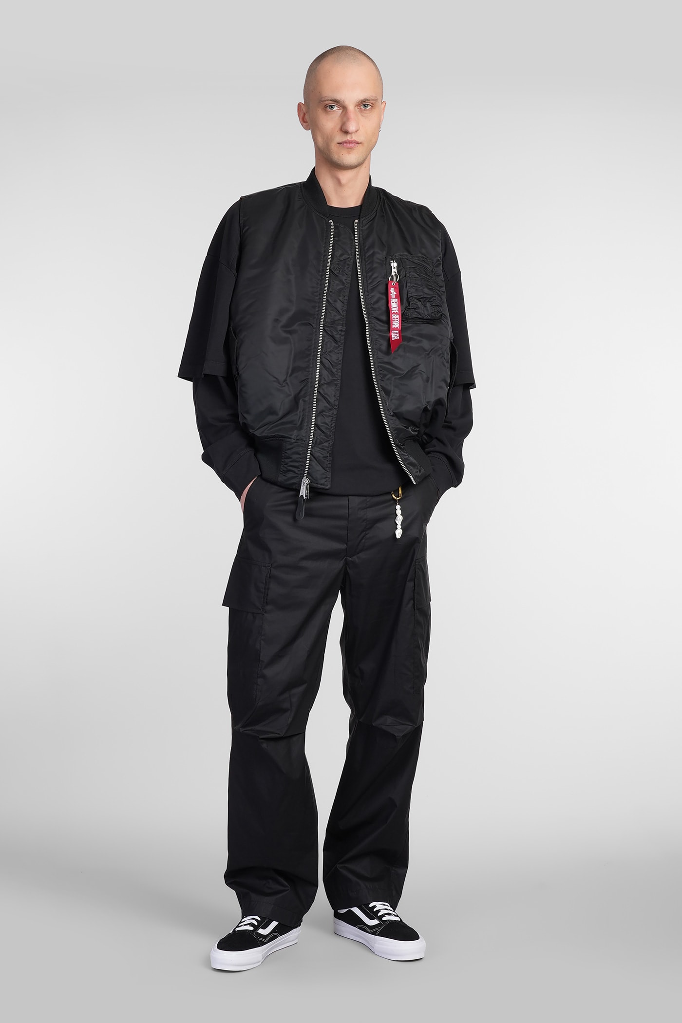 ALPHA INDUSTRIES MA-1 VEST VEST IN BLACK NYLON