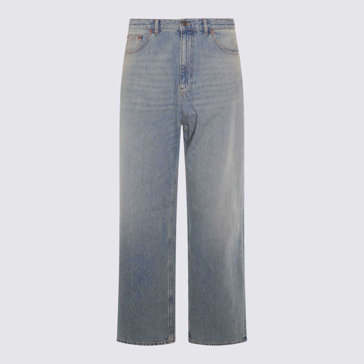Valentino Stitched Belt Loops Straight Five-pocket Trousers