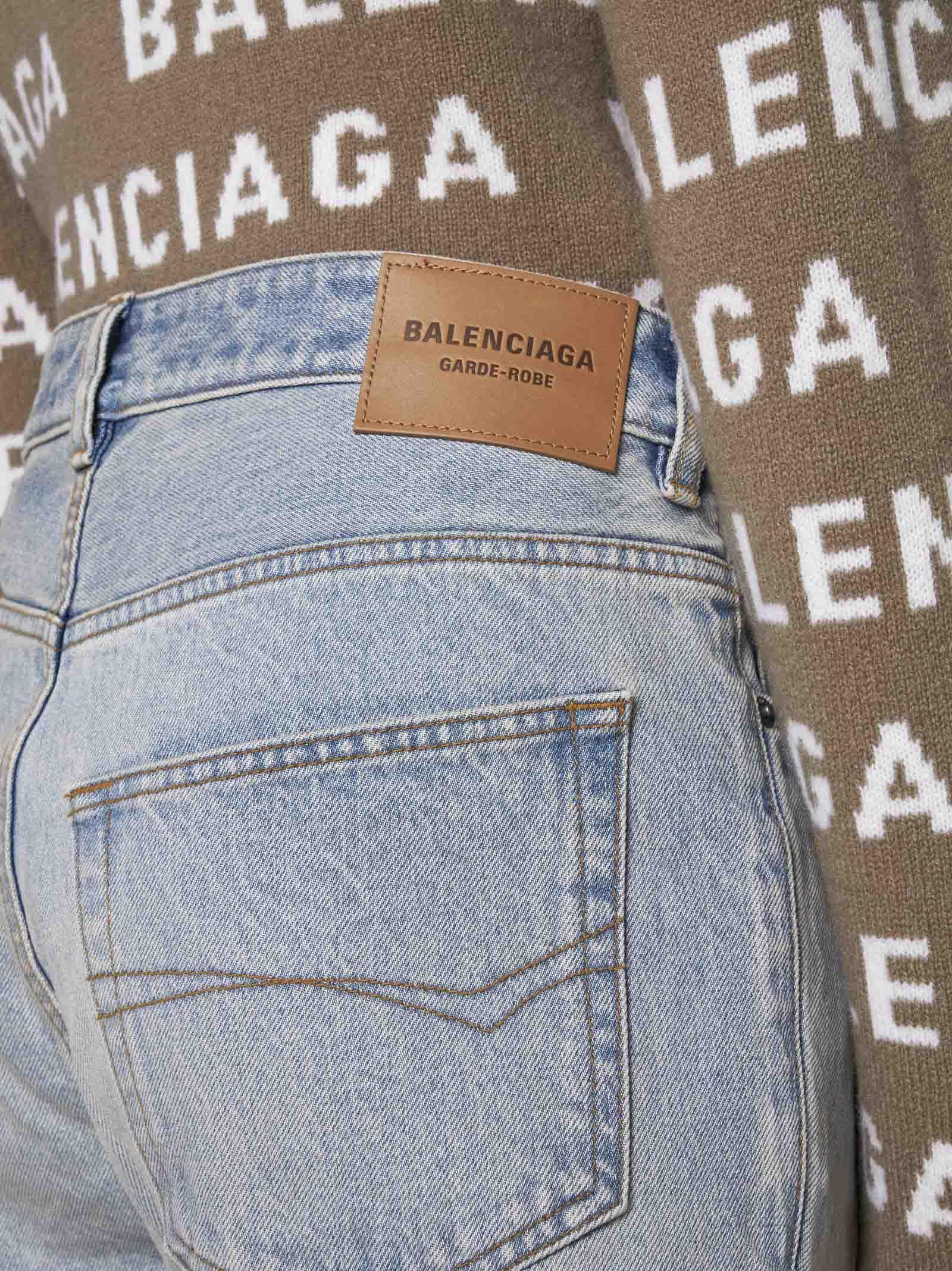 Shop Balenciaga Flared Leg Jeans In Blue