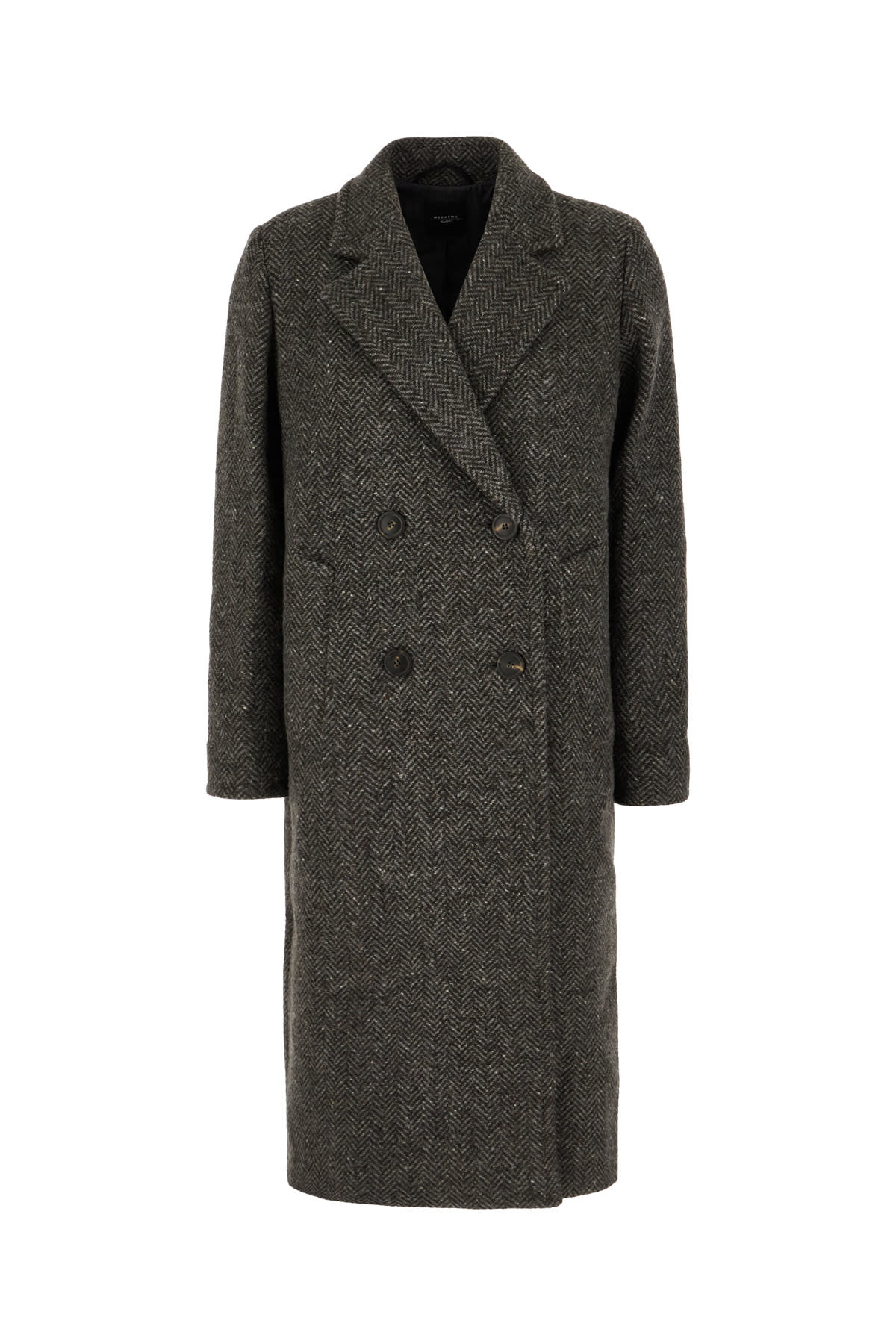 Shop Weekend Max Mara Embroidered Wool Blend Corinto Coat In Antracite