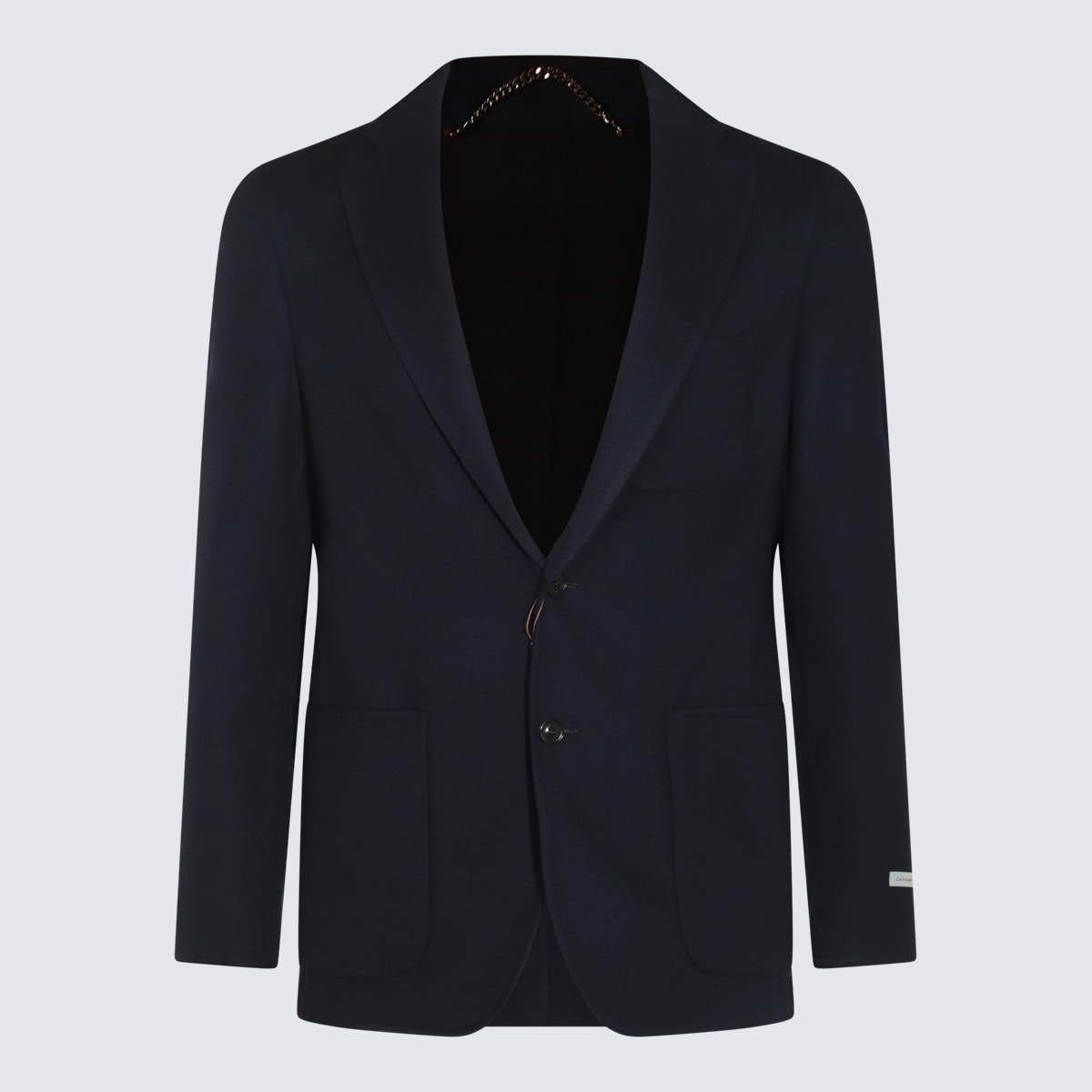 Shop Canali Blue Wool Casual Jacket