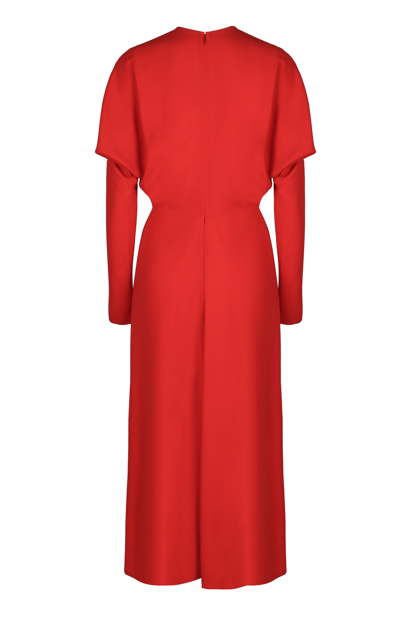 Shop Victoria Beckham Dolman Cady Dress In Red