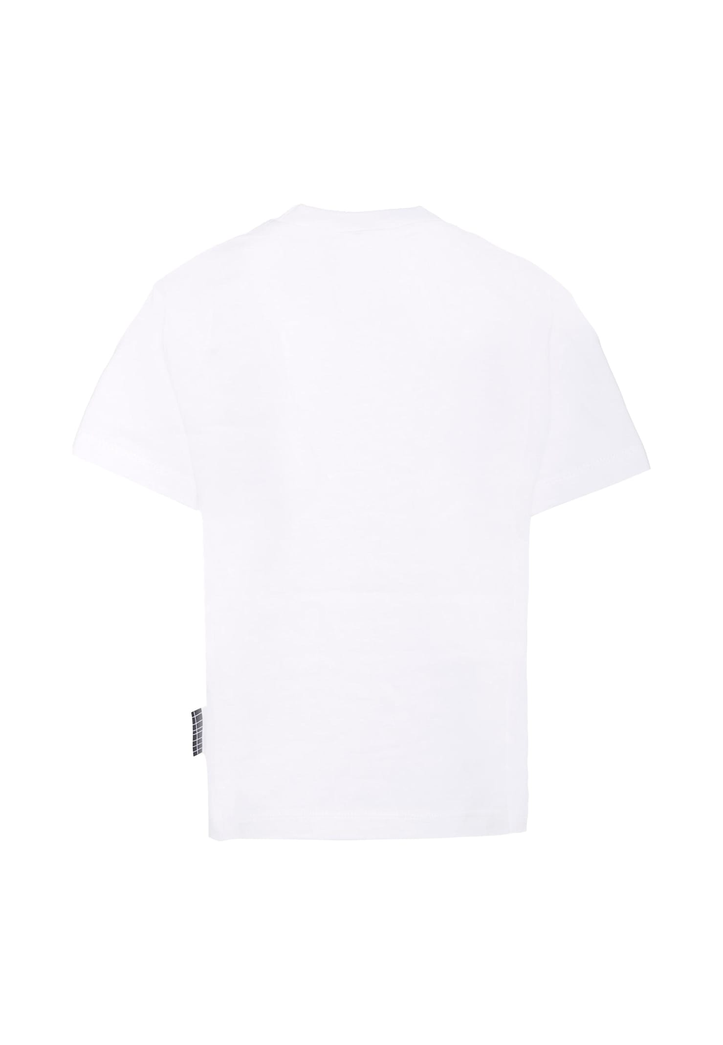 Molo White T-shirt For Kids With Smiley In White