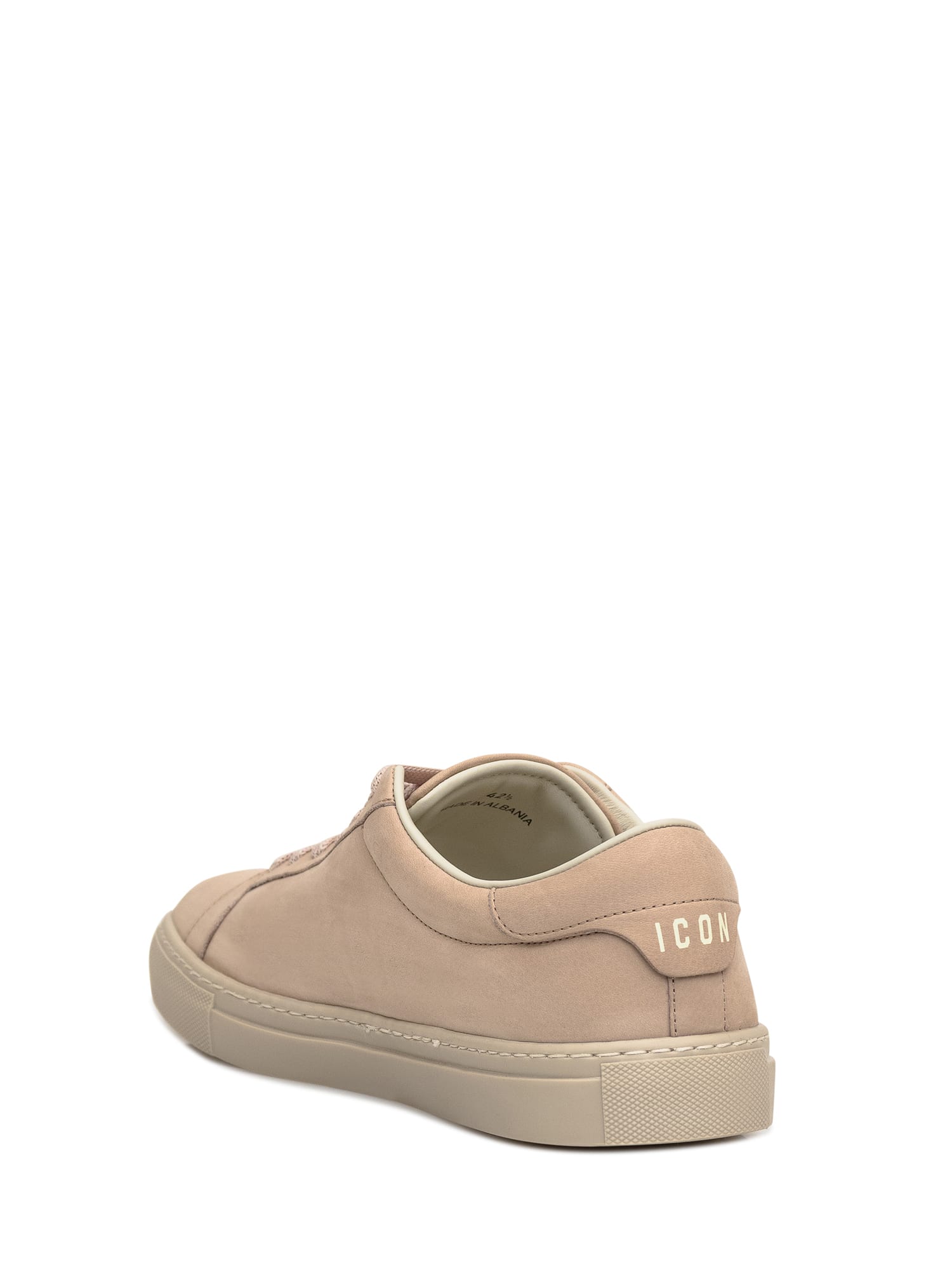 Shop Dsquared2 Nabuk Sneakers In Beige Panna