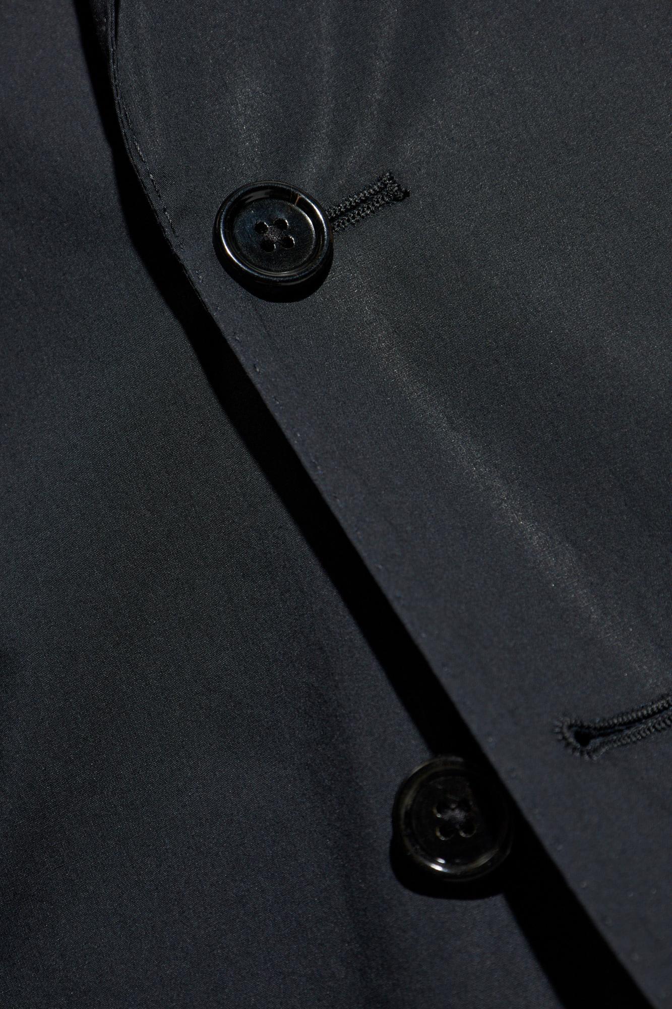 Dolce & Gabbana Cotton Blazer With Single Vent In Nero