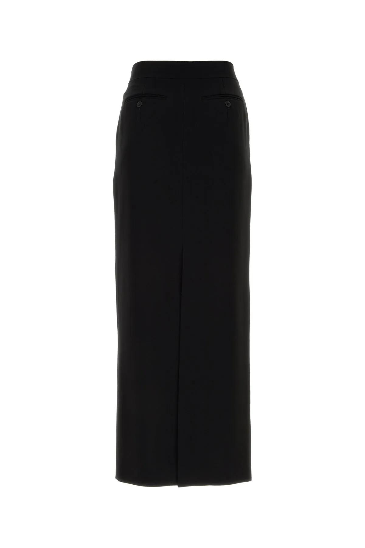 Shop Max Mara Black Triacetate Blend Lemma Skirt