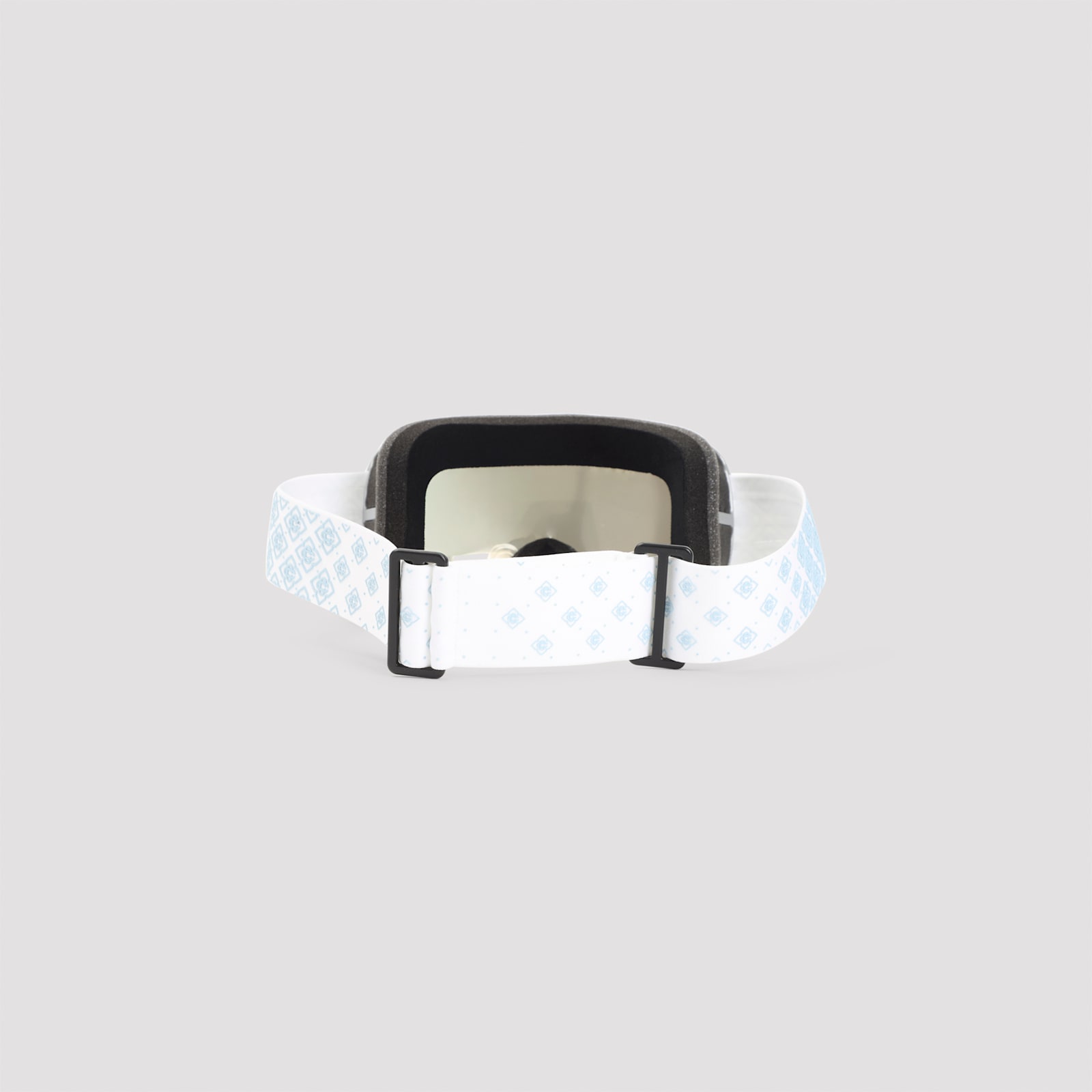 Casablanca Silver And White Acetate Ski Goggles In Blue