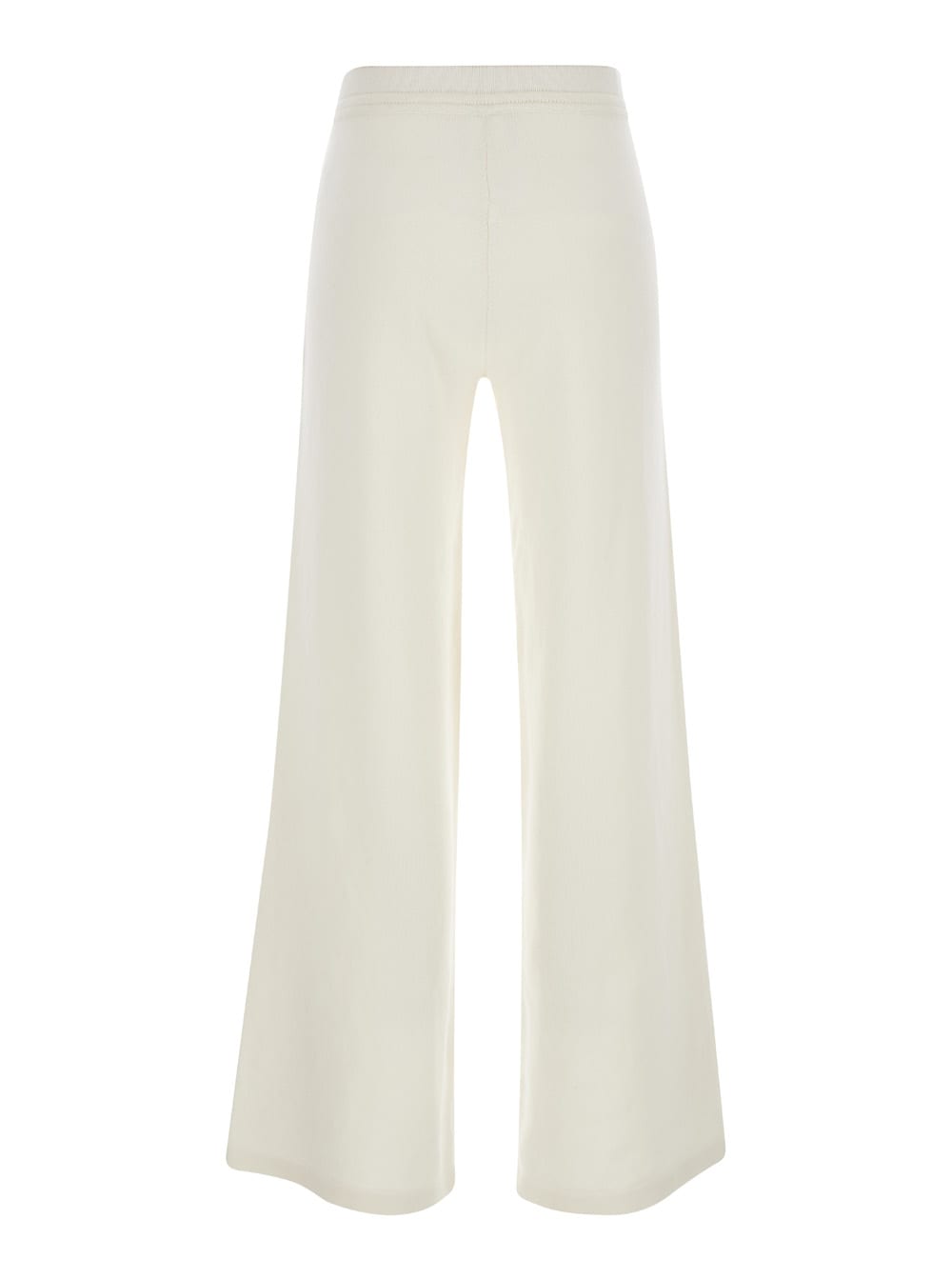 Shop Eleventy White Pants With Drawstring Closure In Cashmere Woman