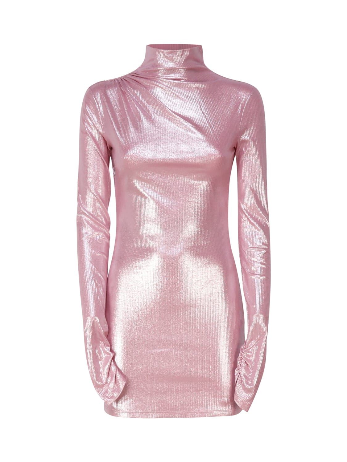 Shop The Andamane High Neck Dress With Neckline In Pink