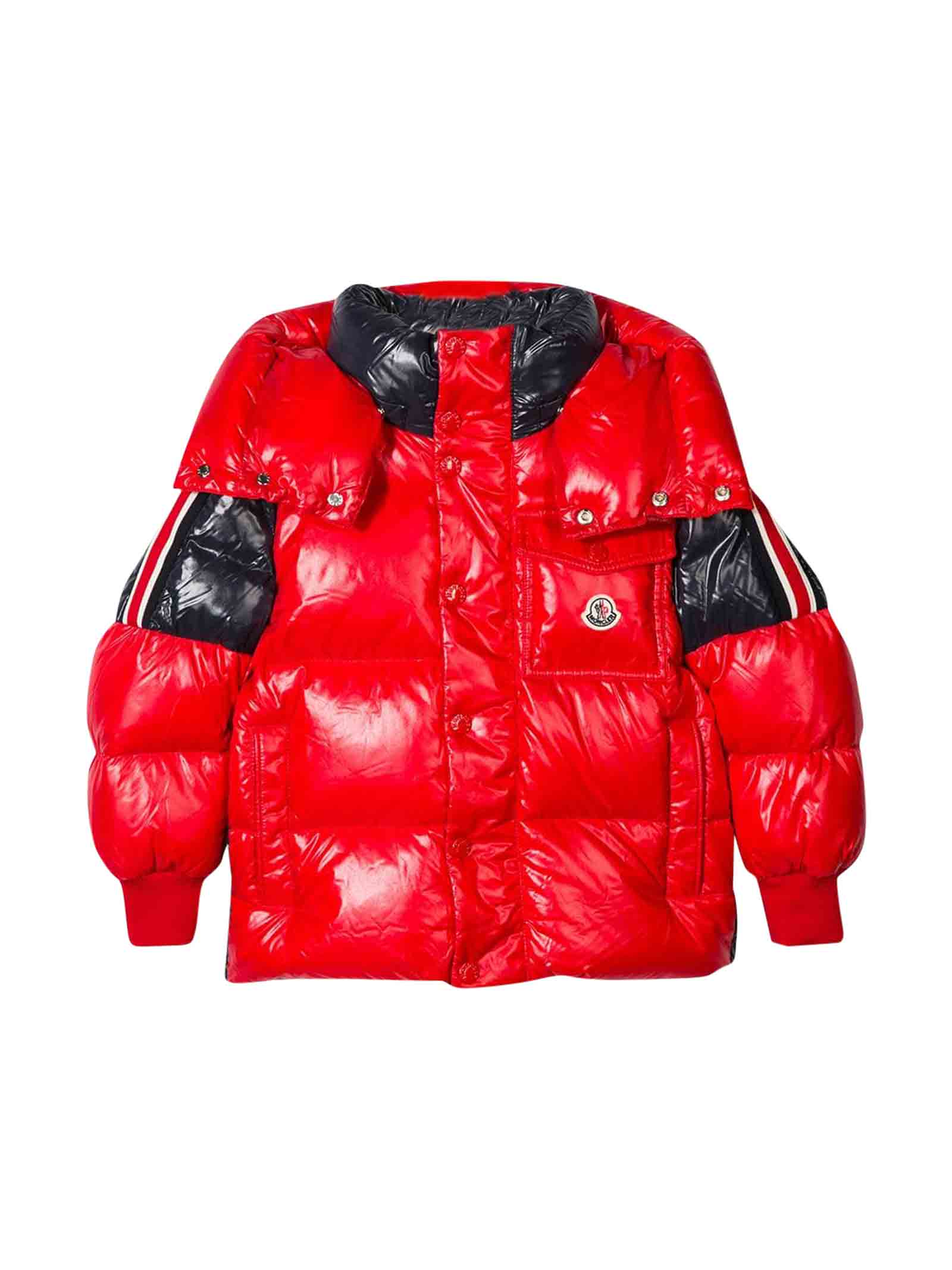 Moncler Red And Black Lightweight Jacket Sigean